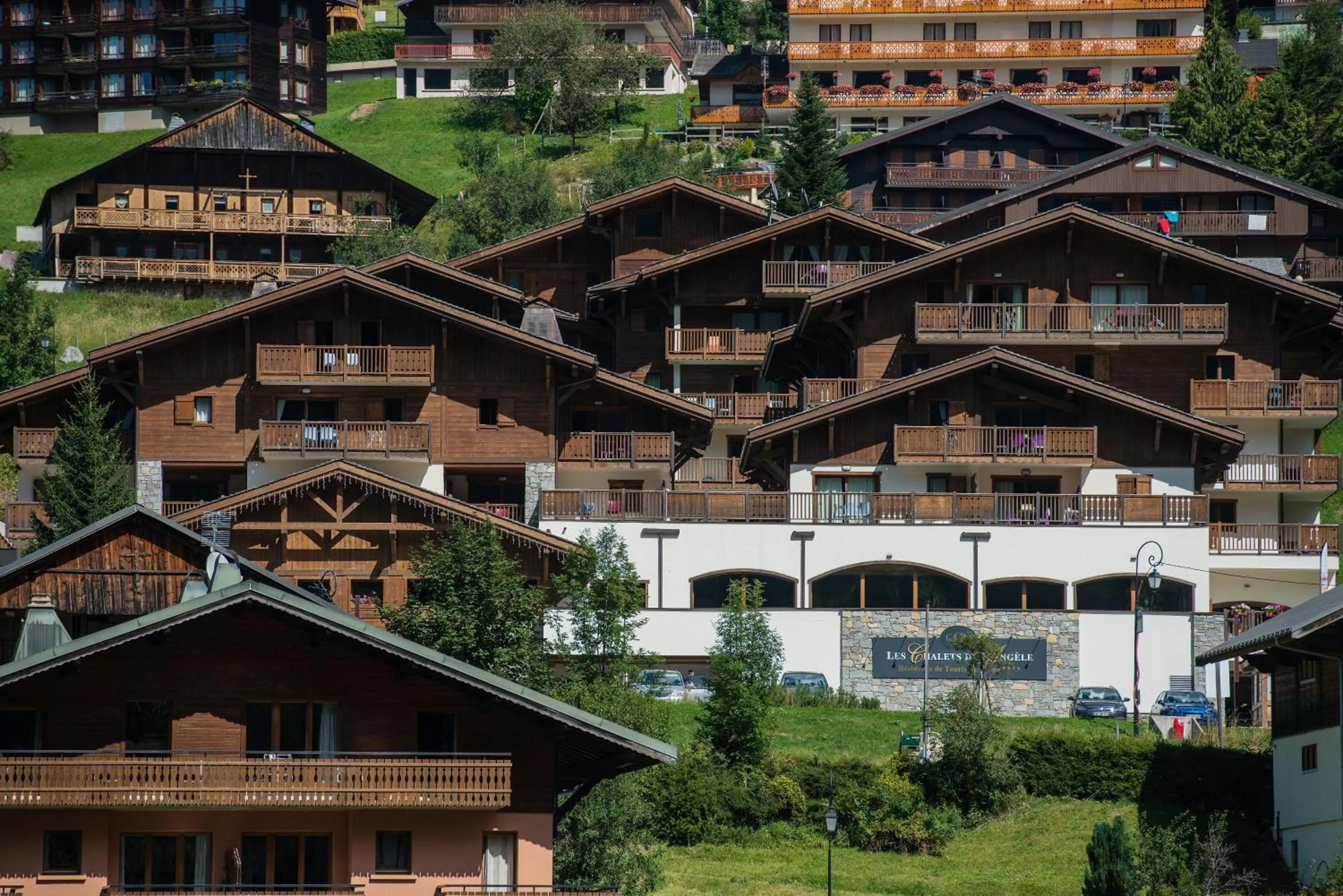 Facade/entrance in CGH Résidences & Spas Les Chalets d'Angèle