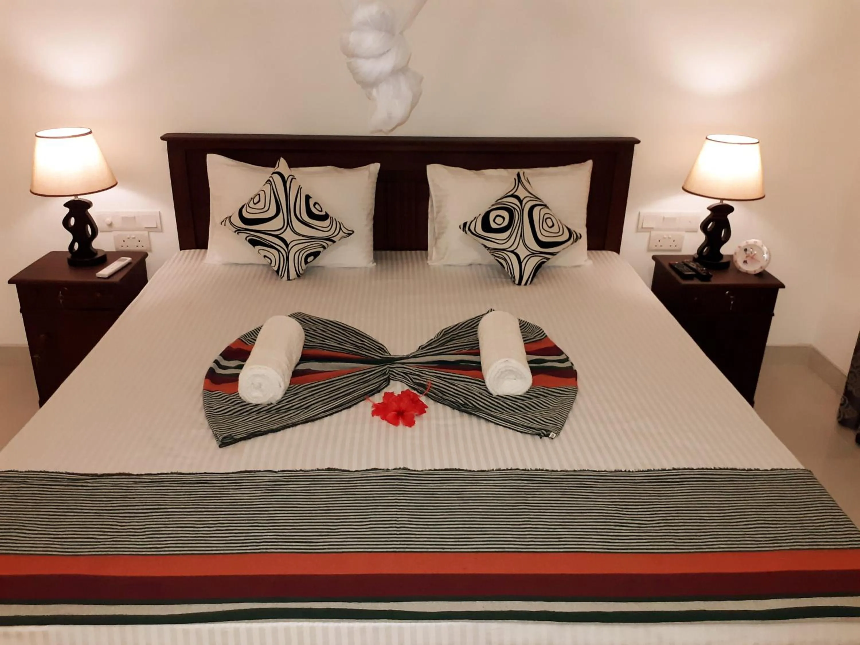 Bed in Sigiri Hibiscus Villa