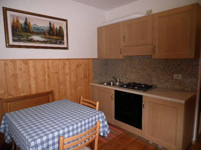 Kitchen or kitchenette in Appartamenti Nigritella