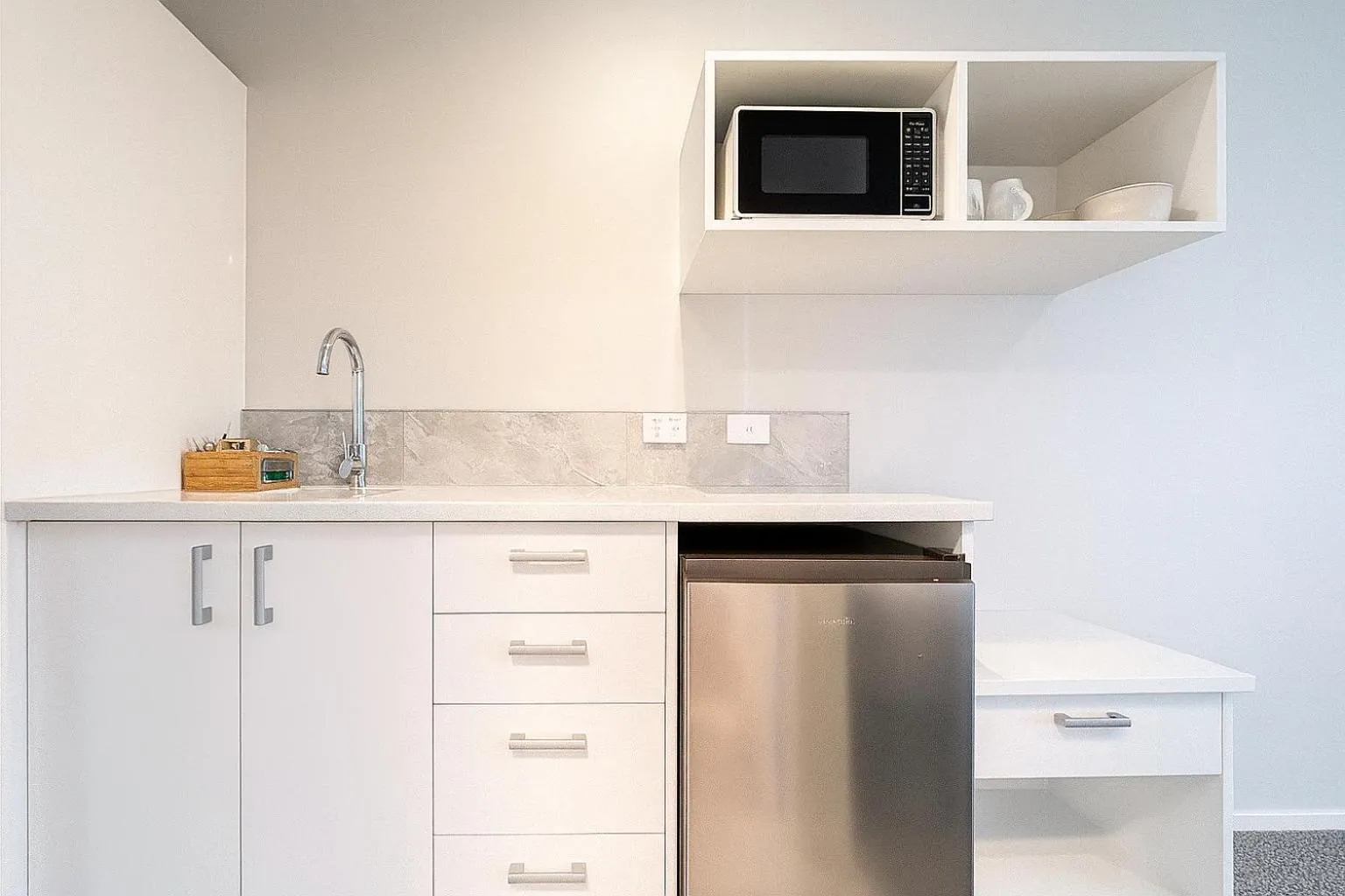Kitchen or kitchenette in BKs Pioneer Motel