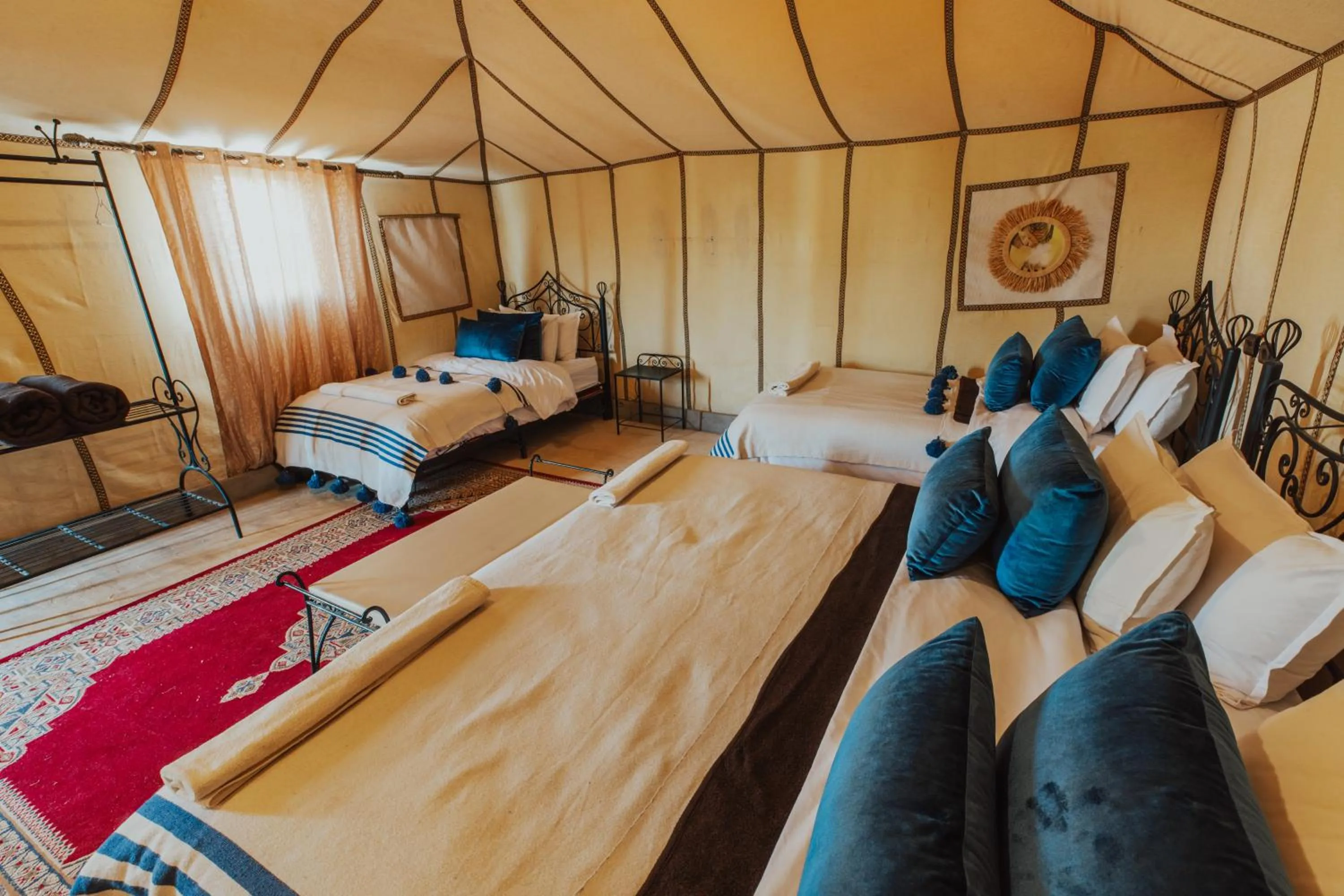 Decorative detail, Bed in Tassili Luxury Desert Camp