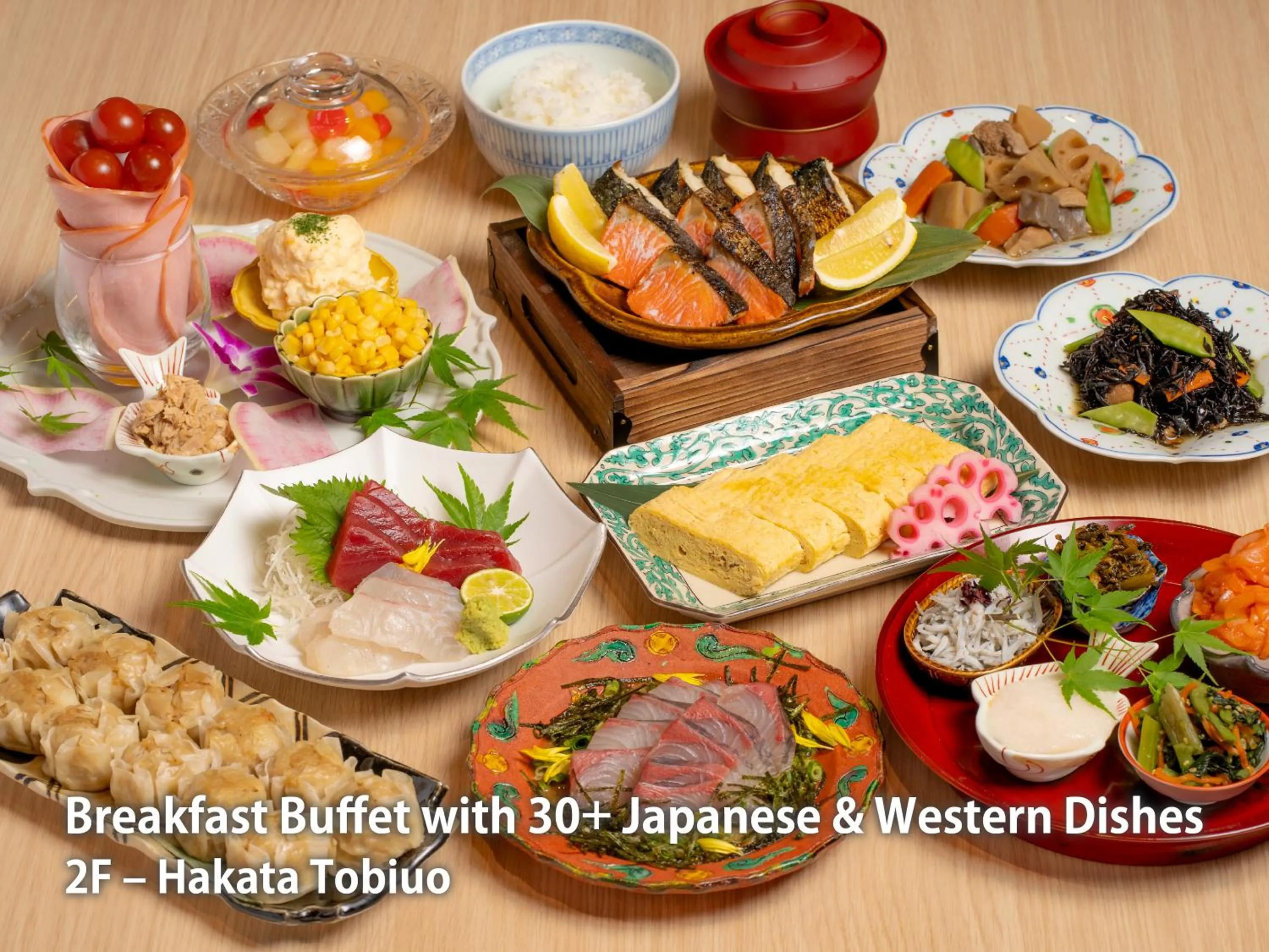 Buffet breakfast in Nishitetsu Hotel Croom Hakata