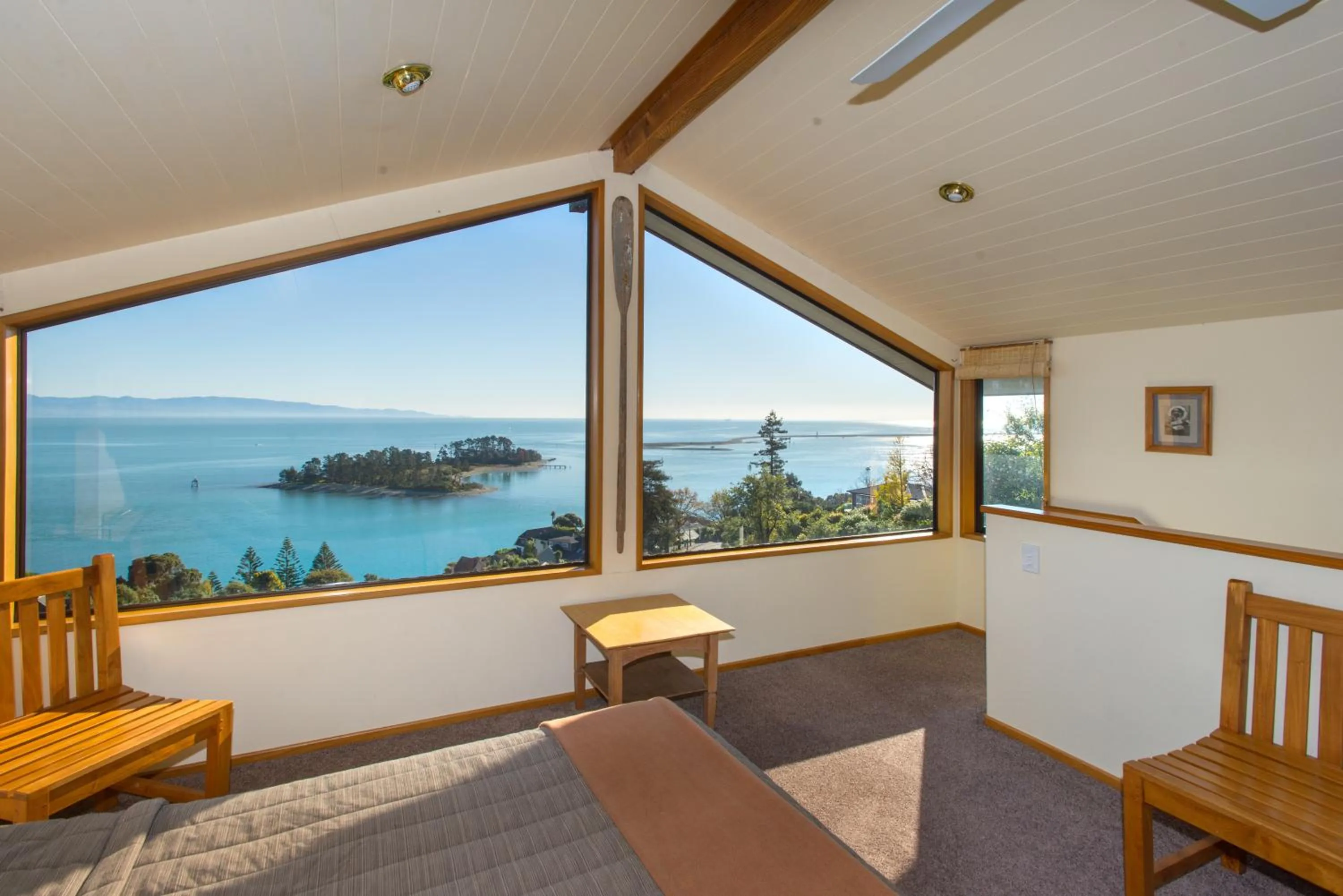 Bed in The Wheelhouse Inn