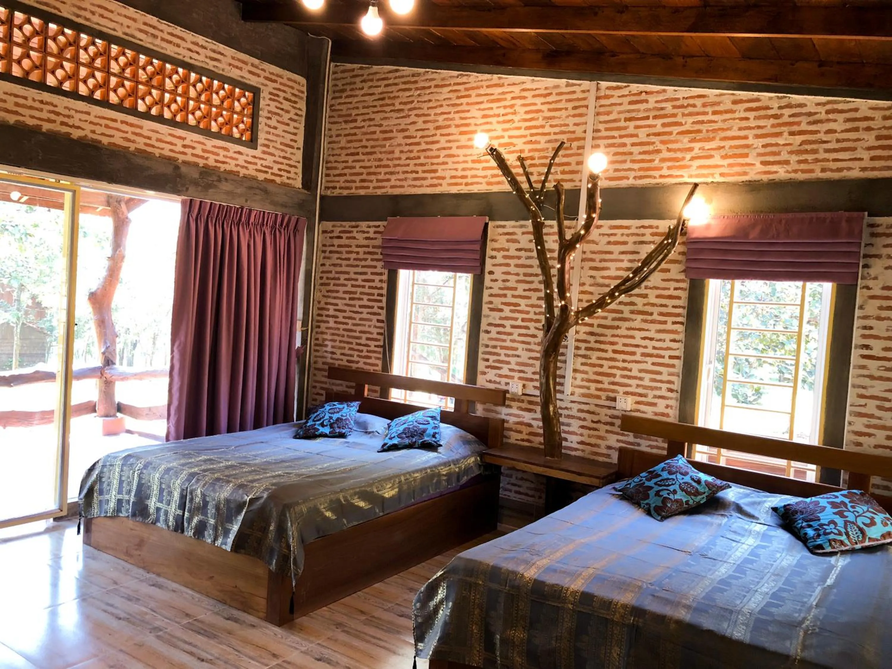 Bedroom, Bed in Nature Lodge