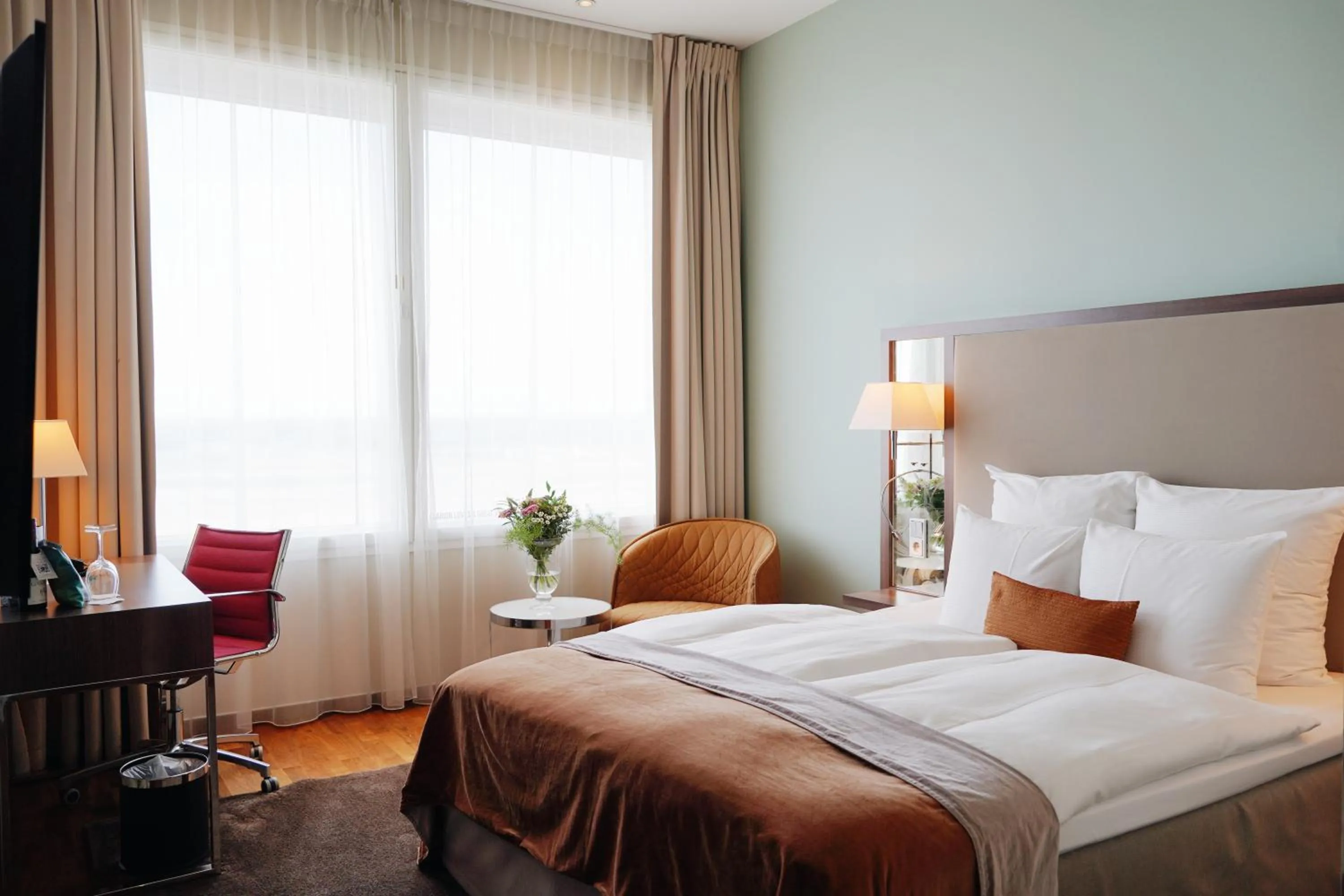 Bed in Clarion Hotel Arlanda Airport Terminal