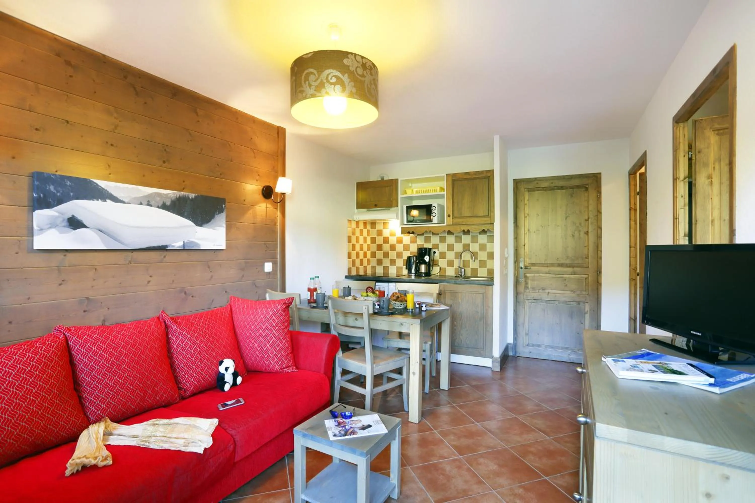 Kitchen or kitchenette in Résidence Néméa Le Grand Lodge