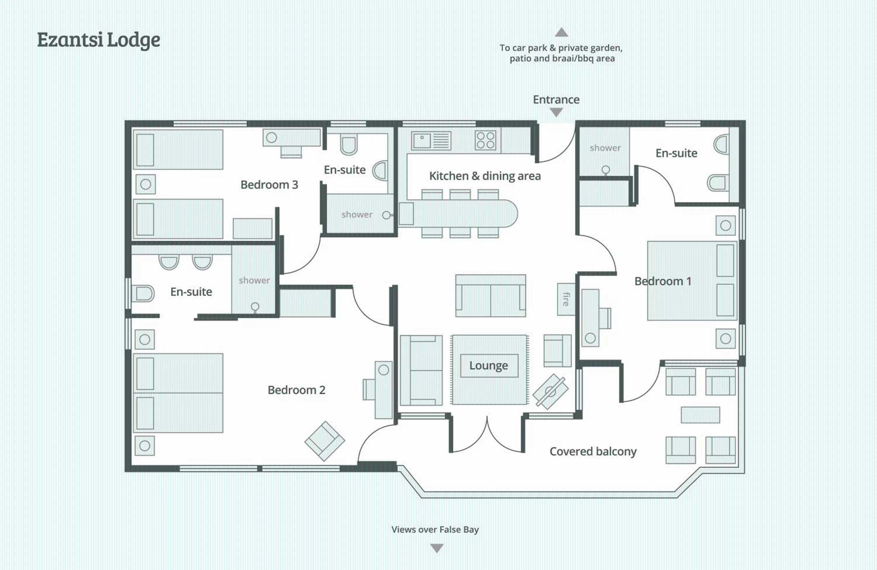 Floor plan in Lalapanzi Lodge