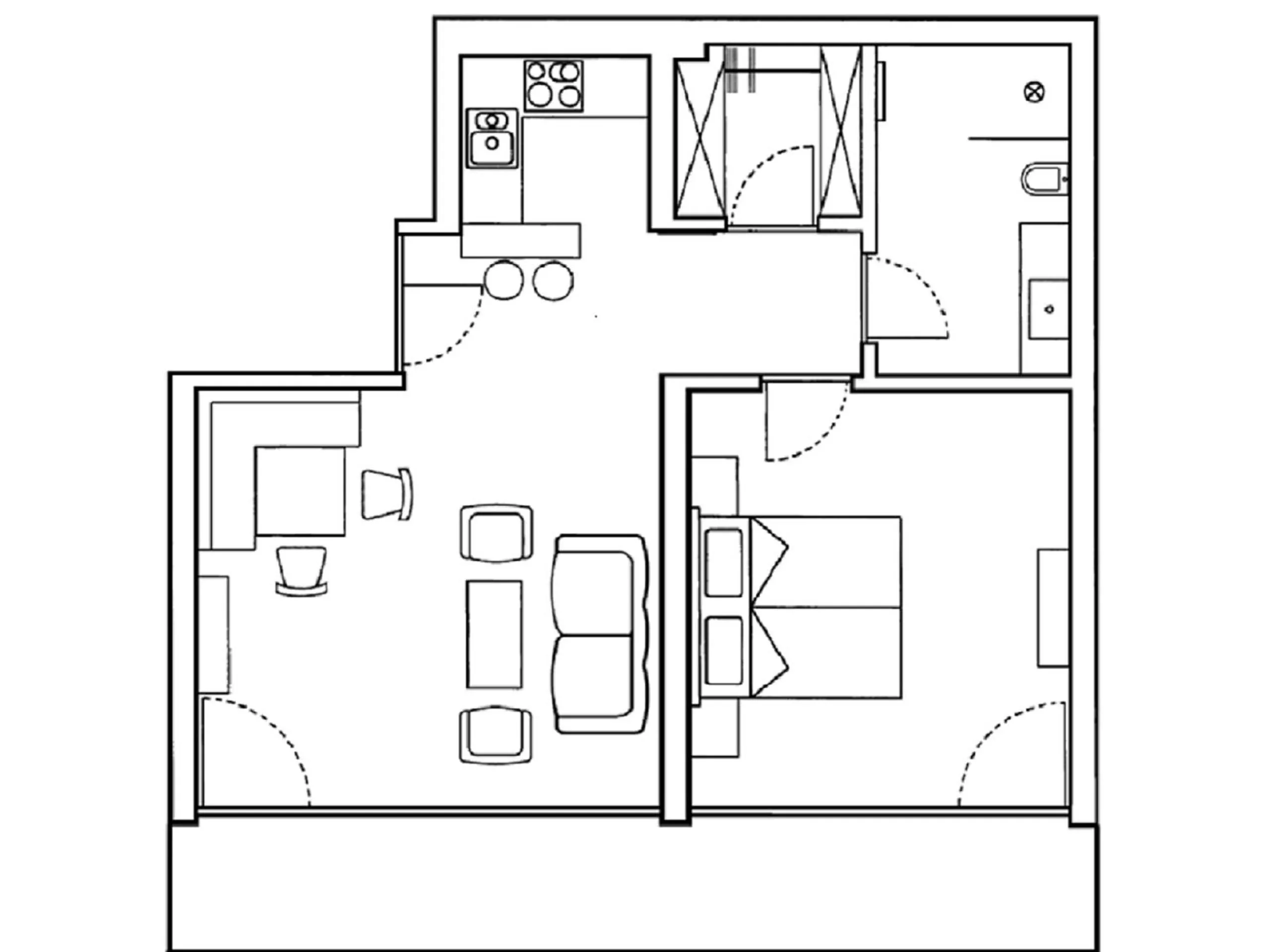 Photo of the whole room in Appartement KroneLiving