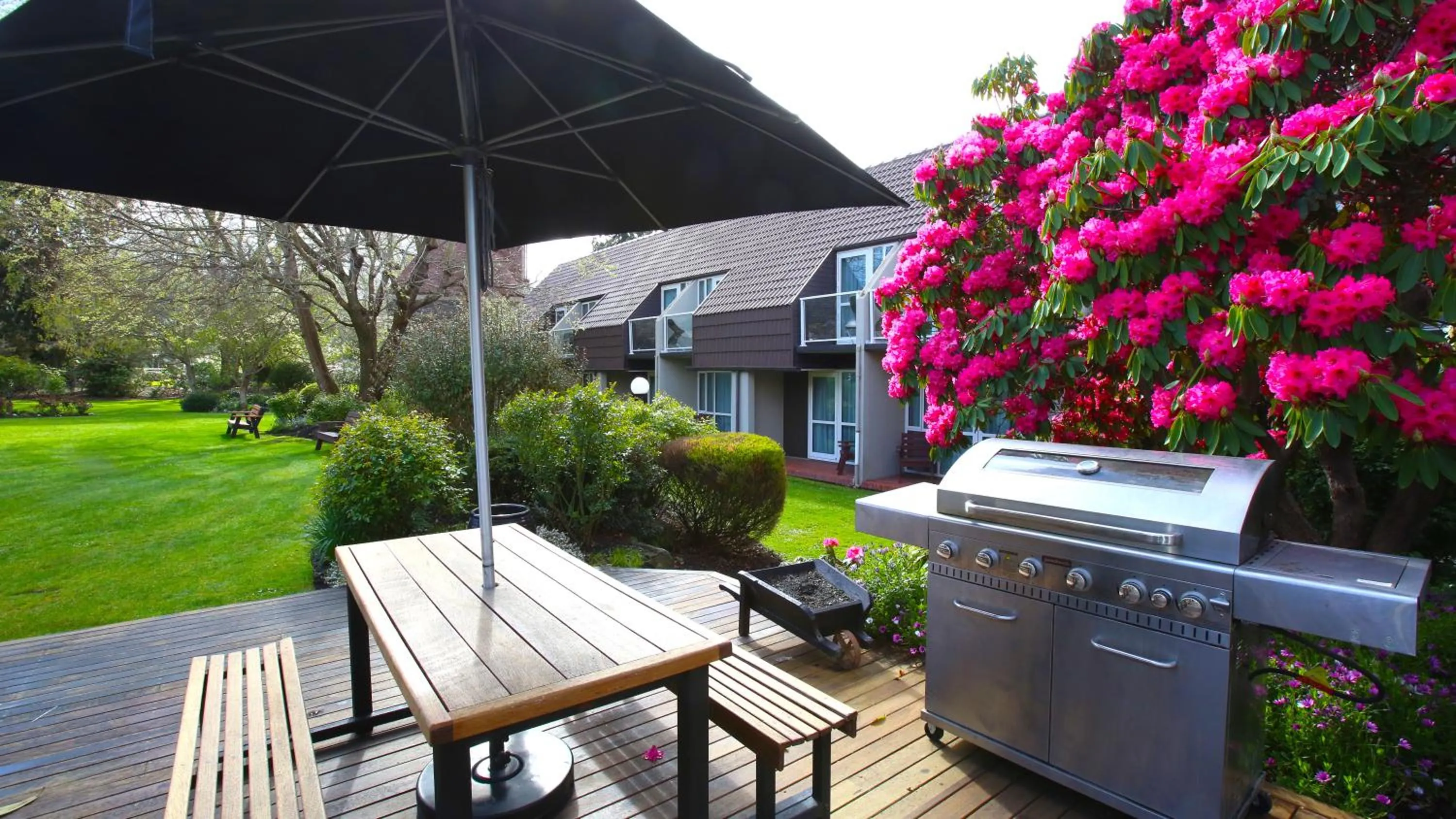 BBQ facilities in Dunedin Leisure Lodge - Distinction