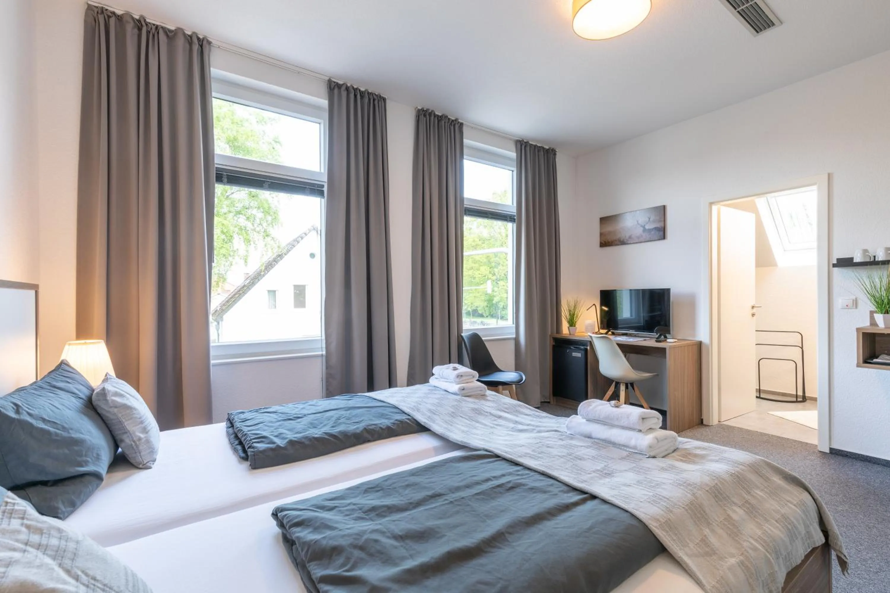 Bed in Gästehaus Wahnbek