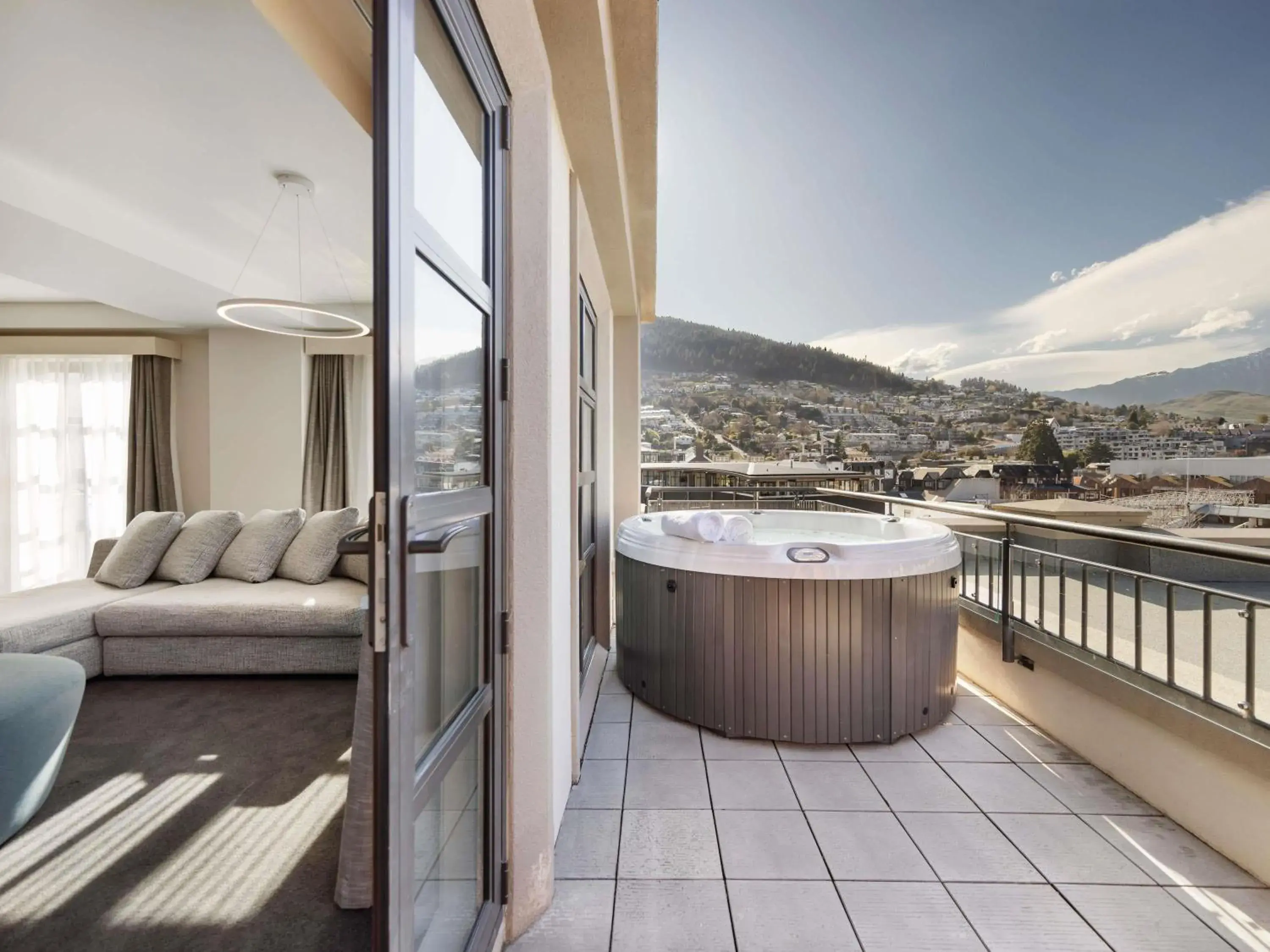 Opera King Suite with Patio and Outdoor Jacuzzi - Lake View. in Sofitel Queenstown Hotel & Spa Opera King Suite with Patio and Outdoor Jacuzzi - Lake View. in Sofitel Queenstown Hotel & Spa