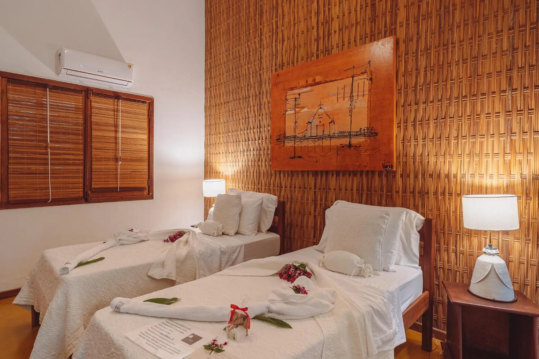 Bed in Pousada Encantada