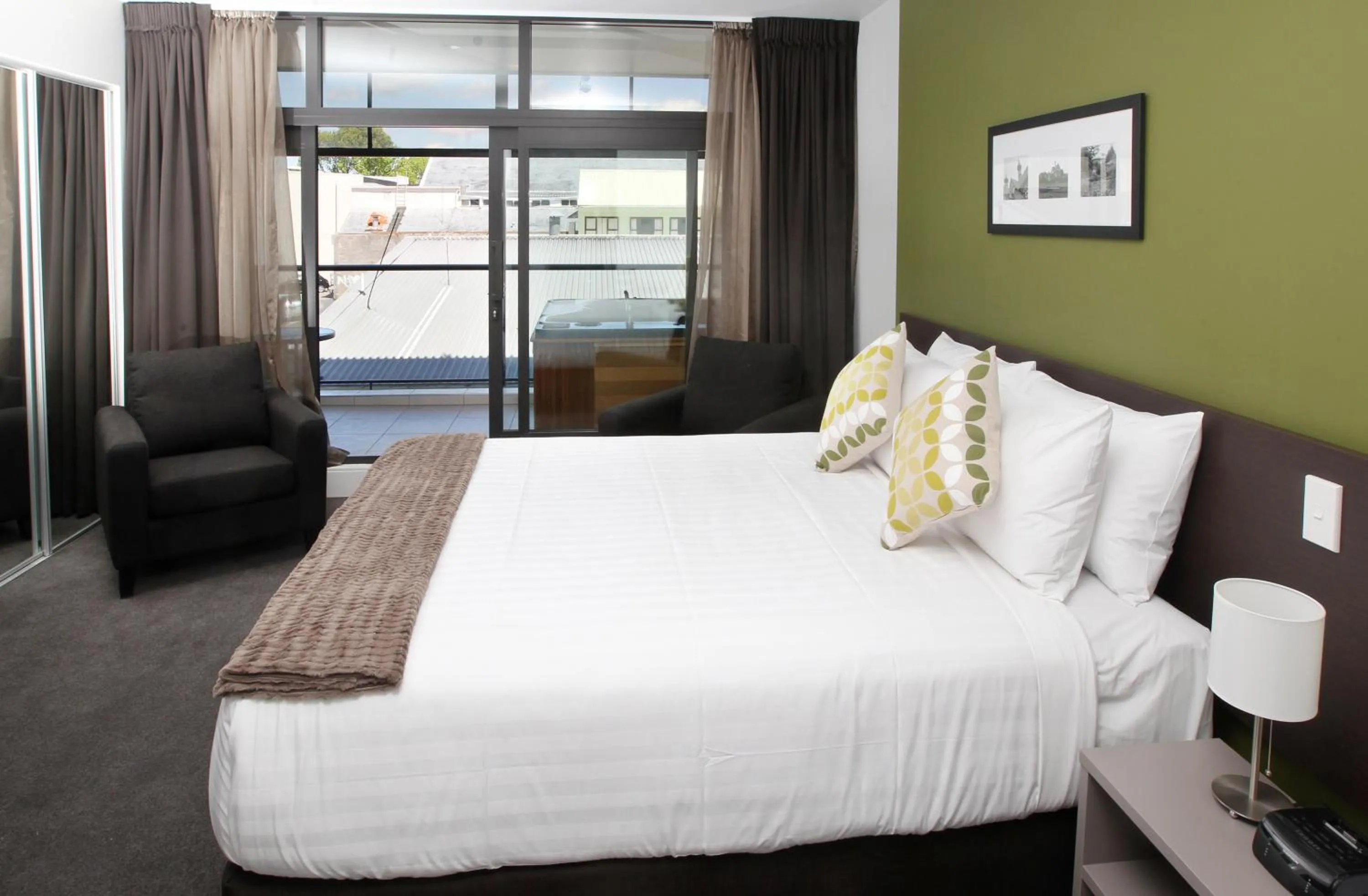 Bed in Quest Rotorua Central