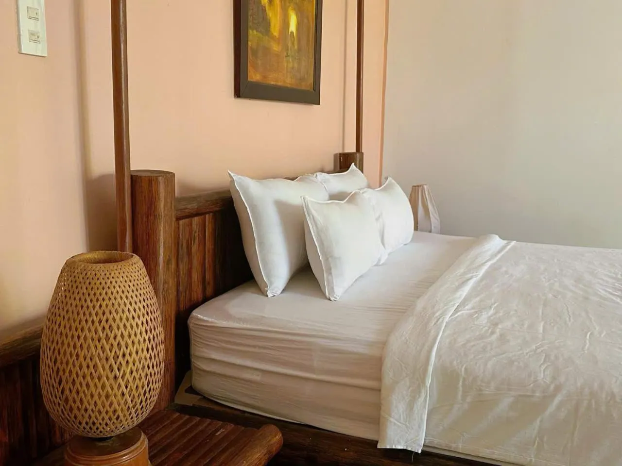 Bed in Bamboo Cottages