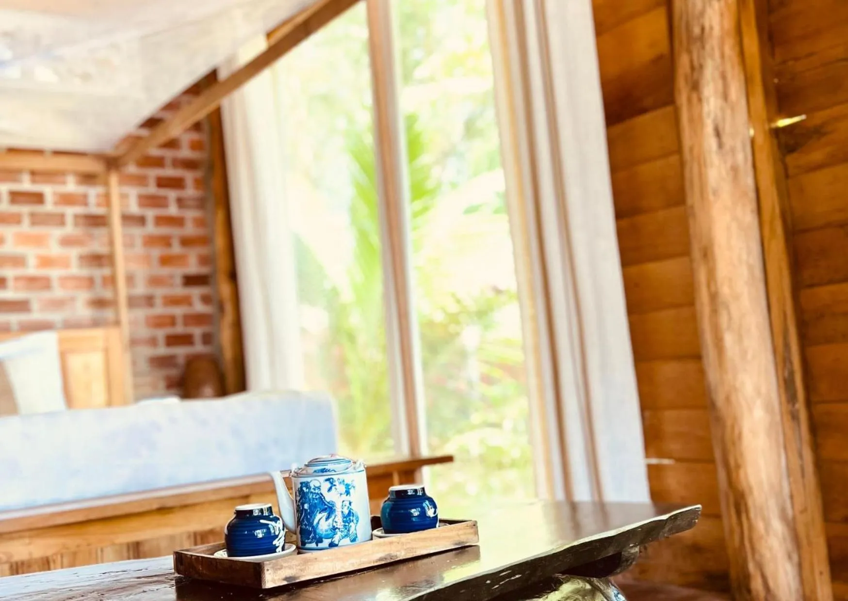 Bed in Bamboo Cottages