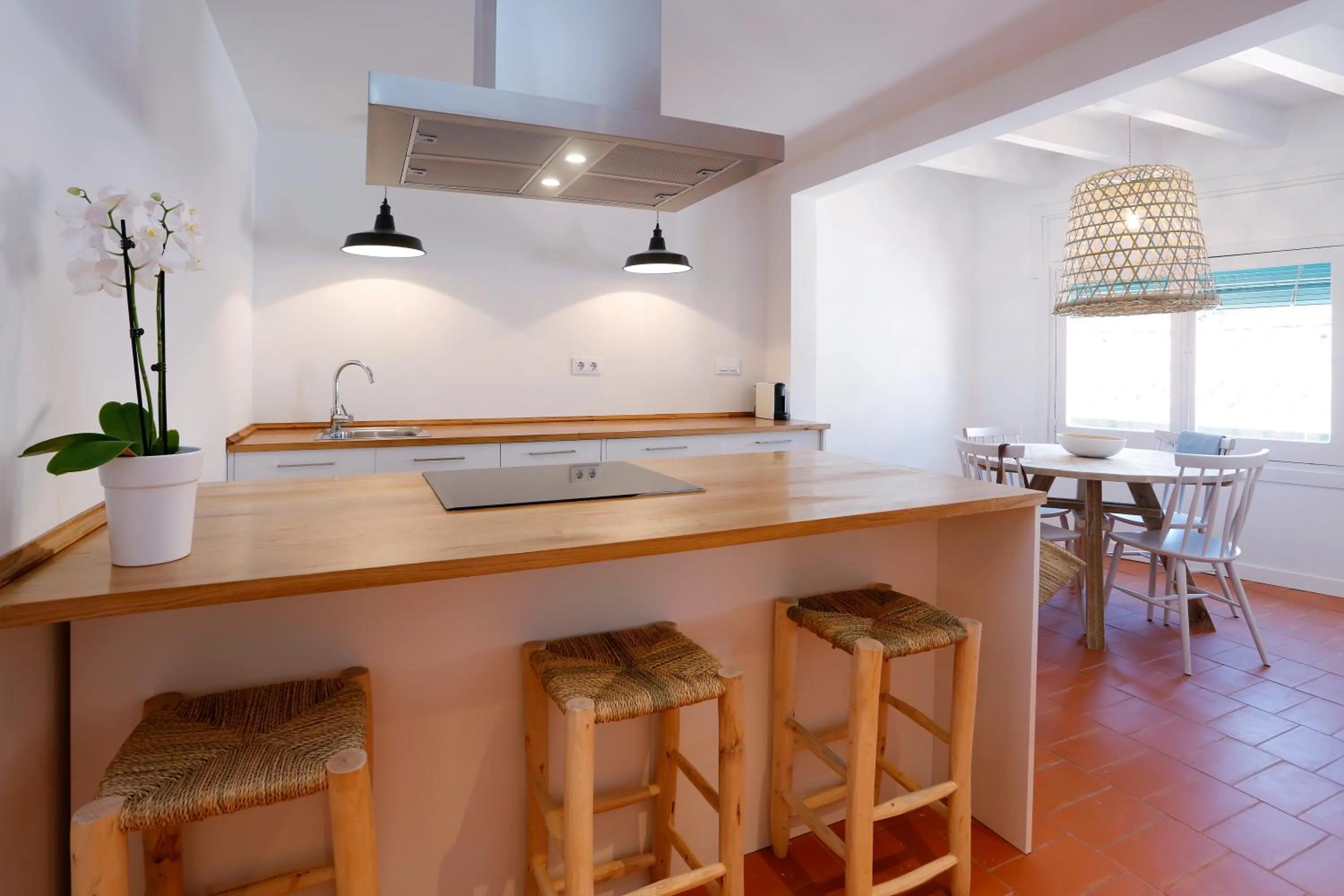 kitchen in Hostal Ses Negres