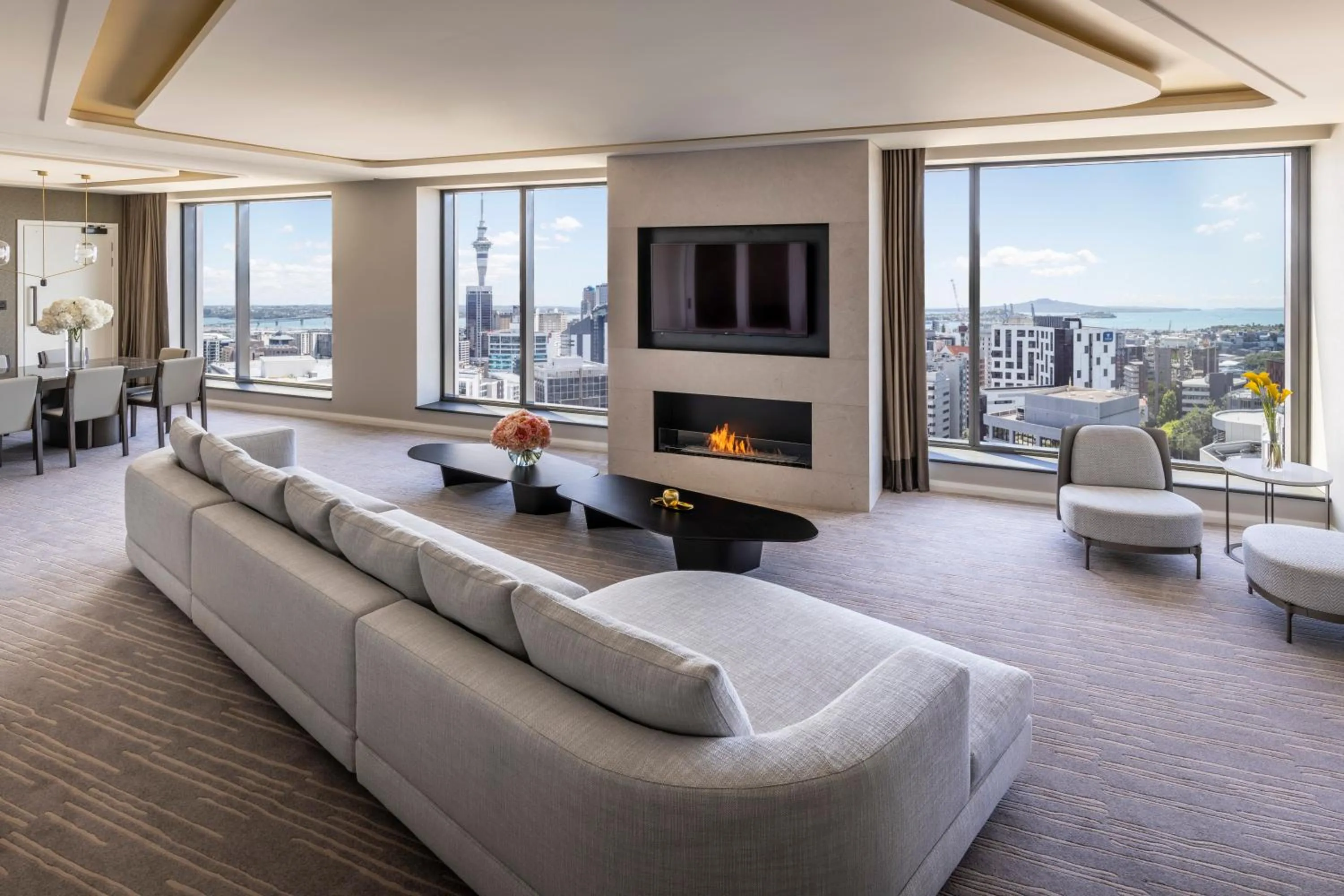 Living room in Cordis, Auckland by Langham Hospitality Group