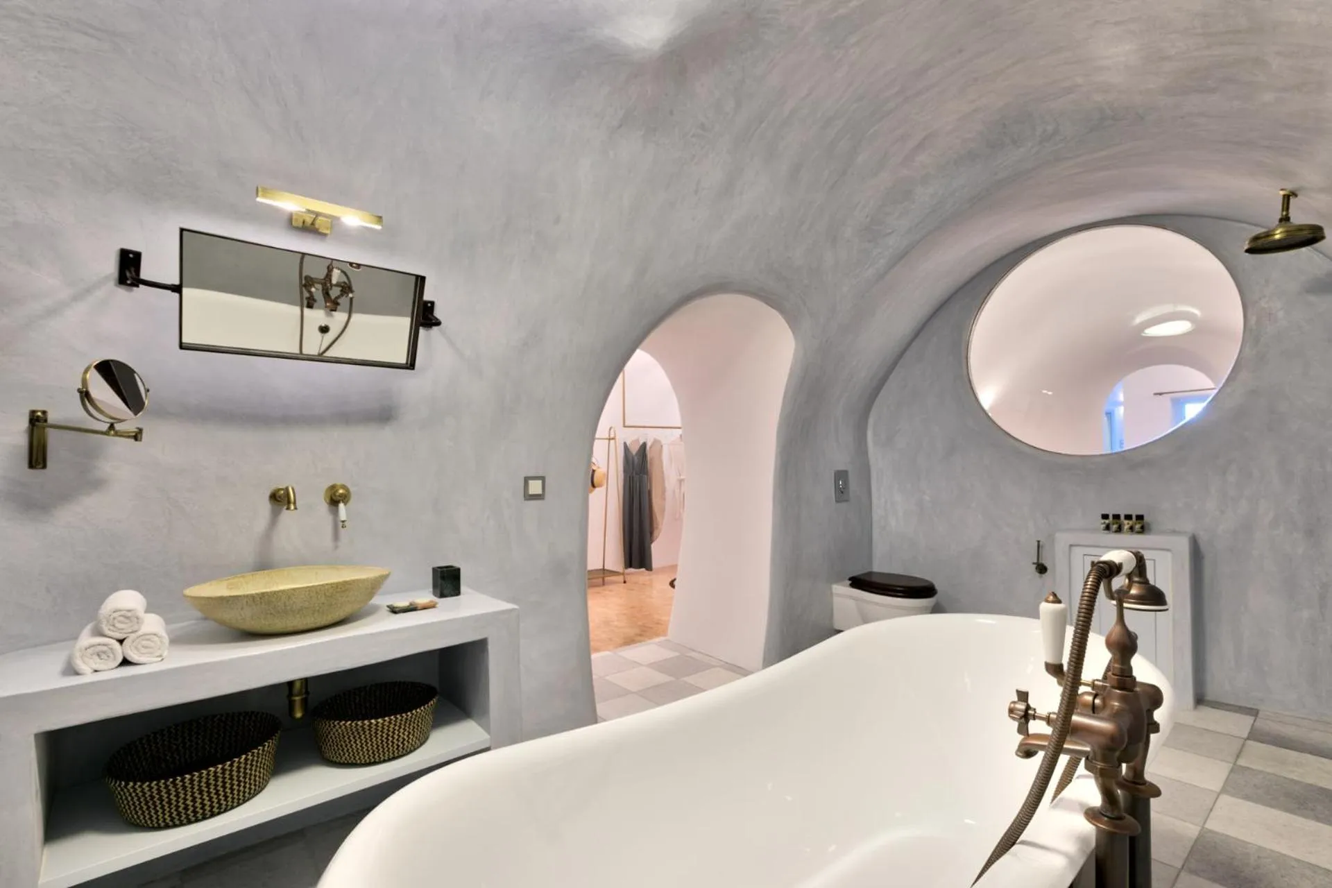 Bathroom in Namaste Suites by Oias Local Cavehouses