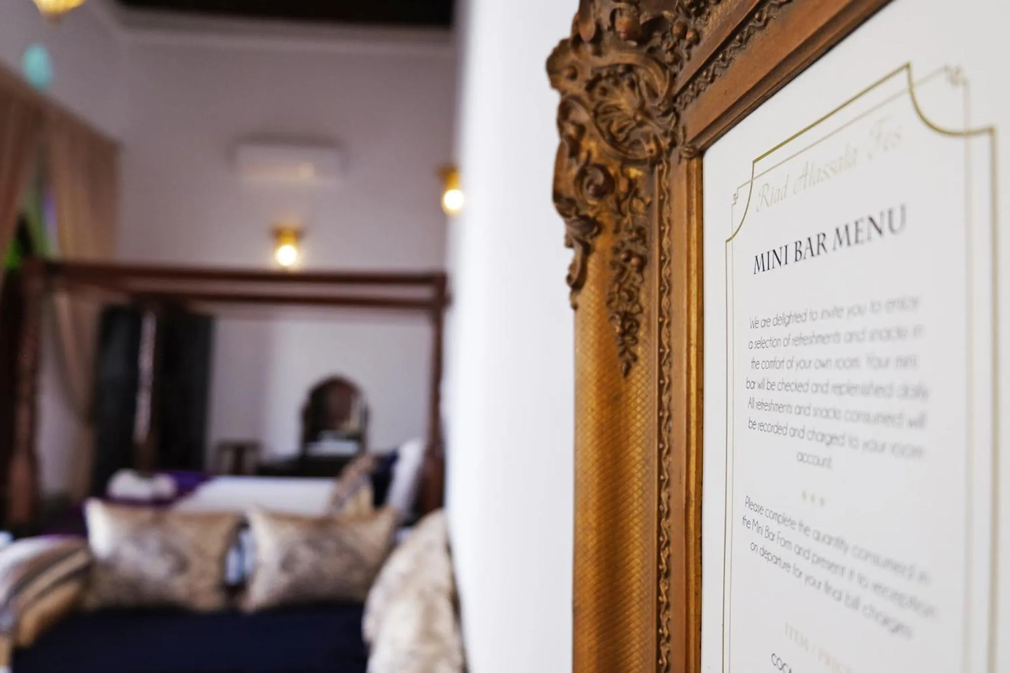 Bed in Riad Alassala Fes