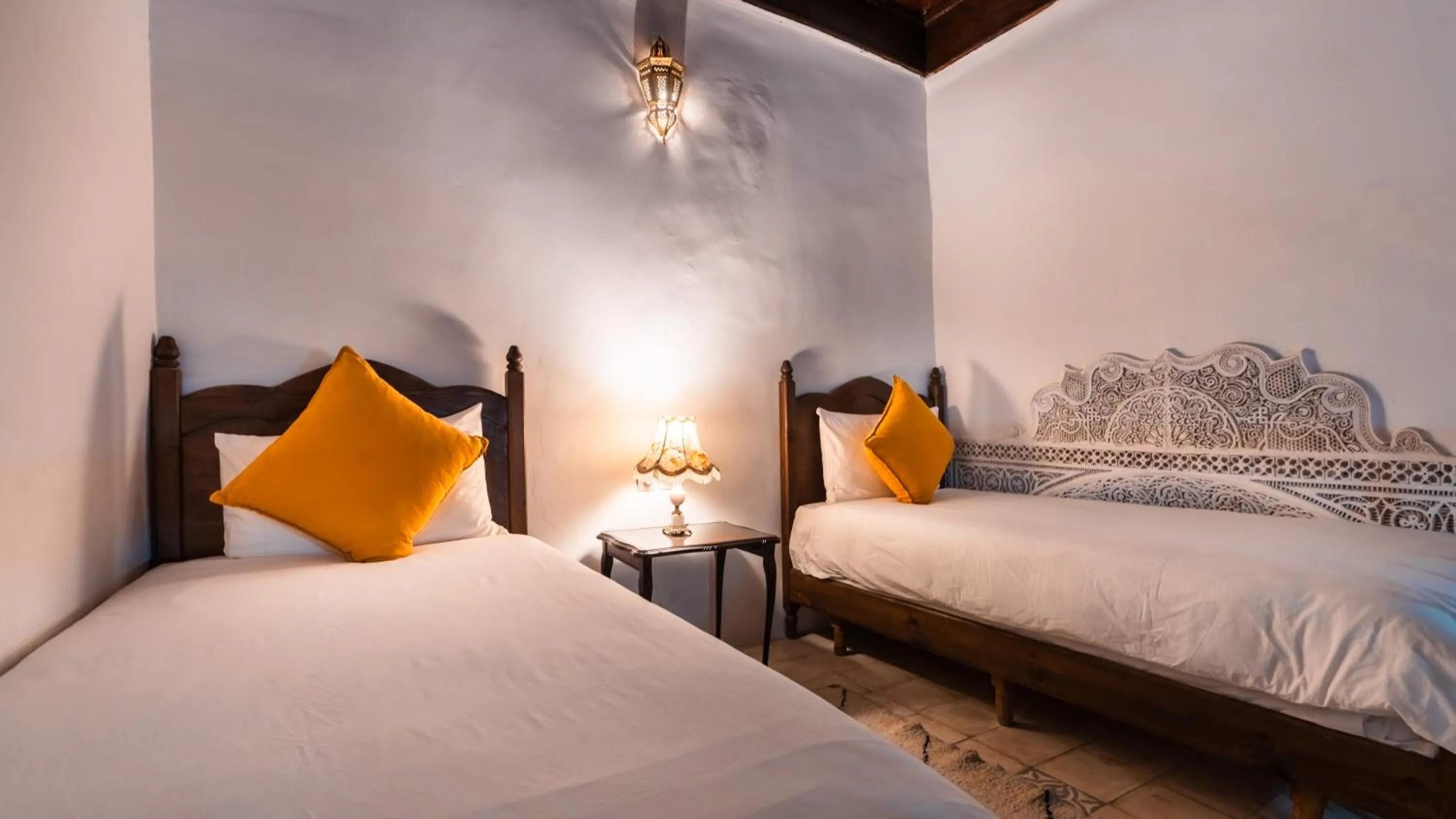 Bed in Riad Alassala Fes