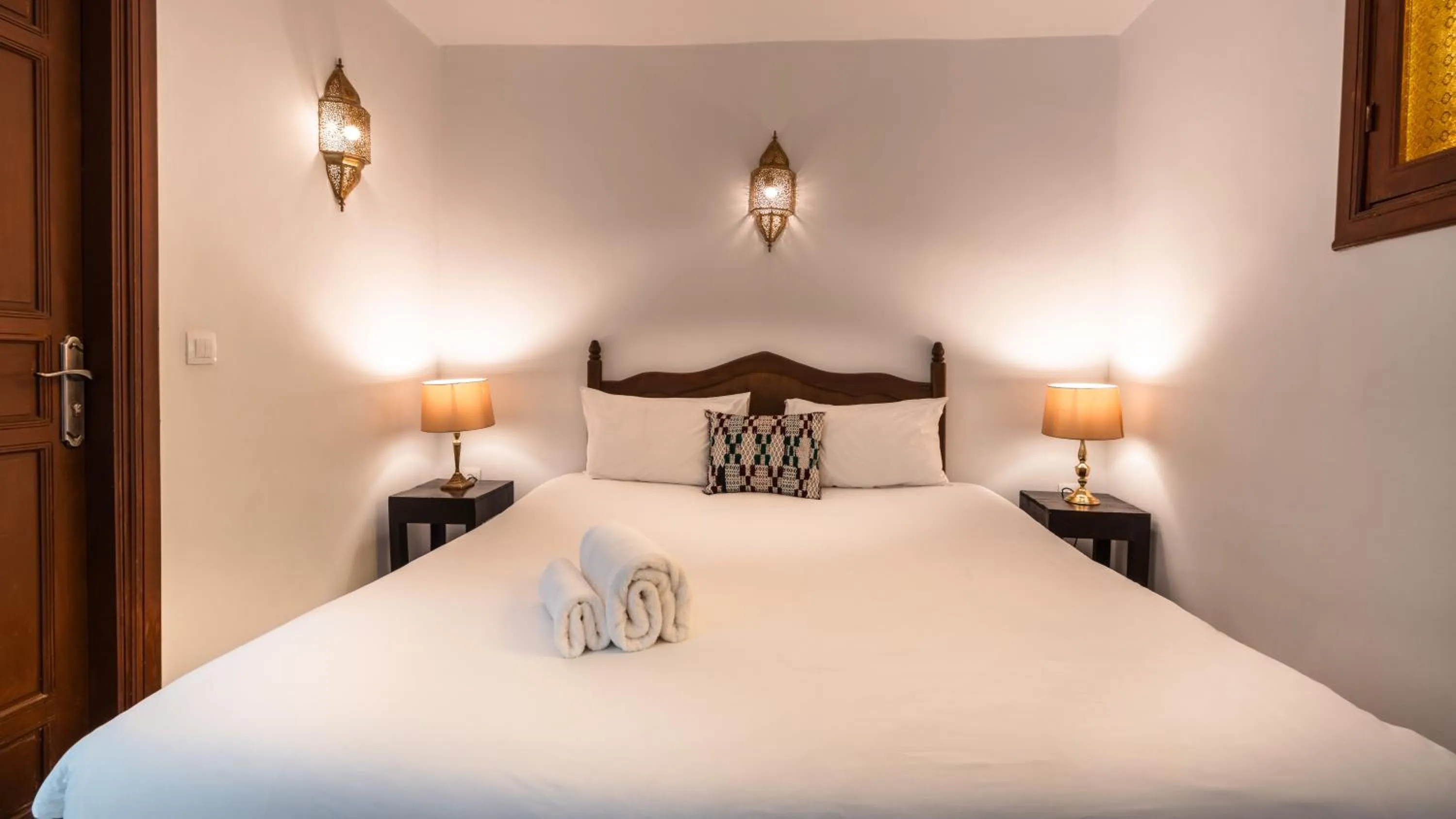 Bed in Riad Alassala Fes