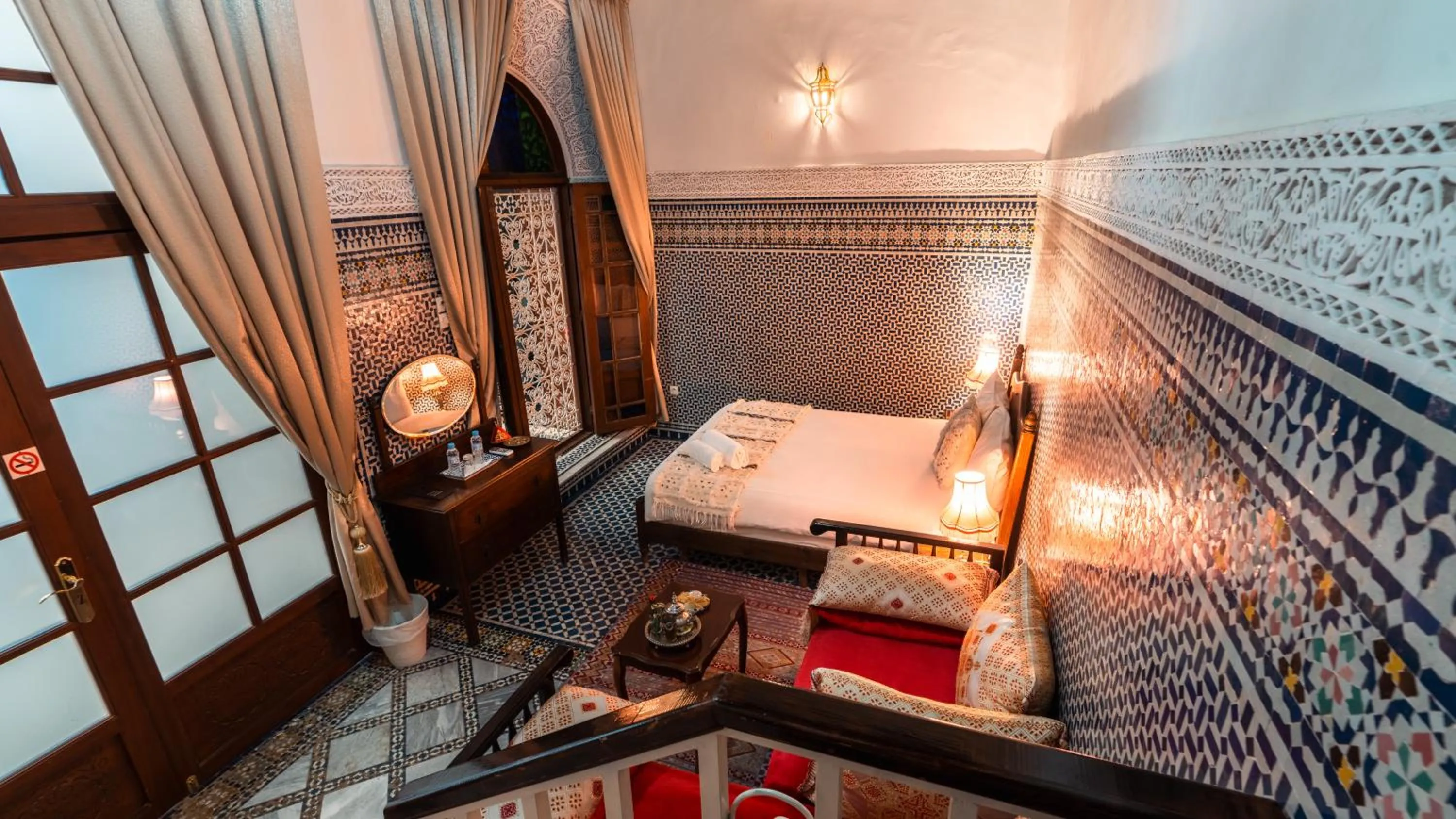 Bed in Riad Alassala Fes