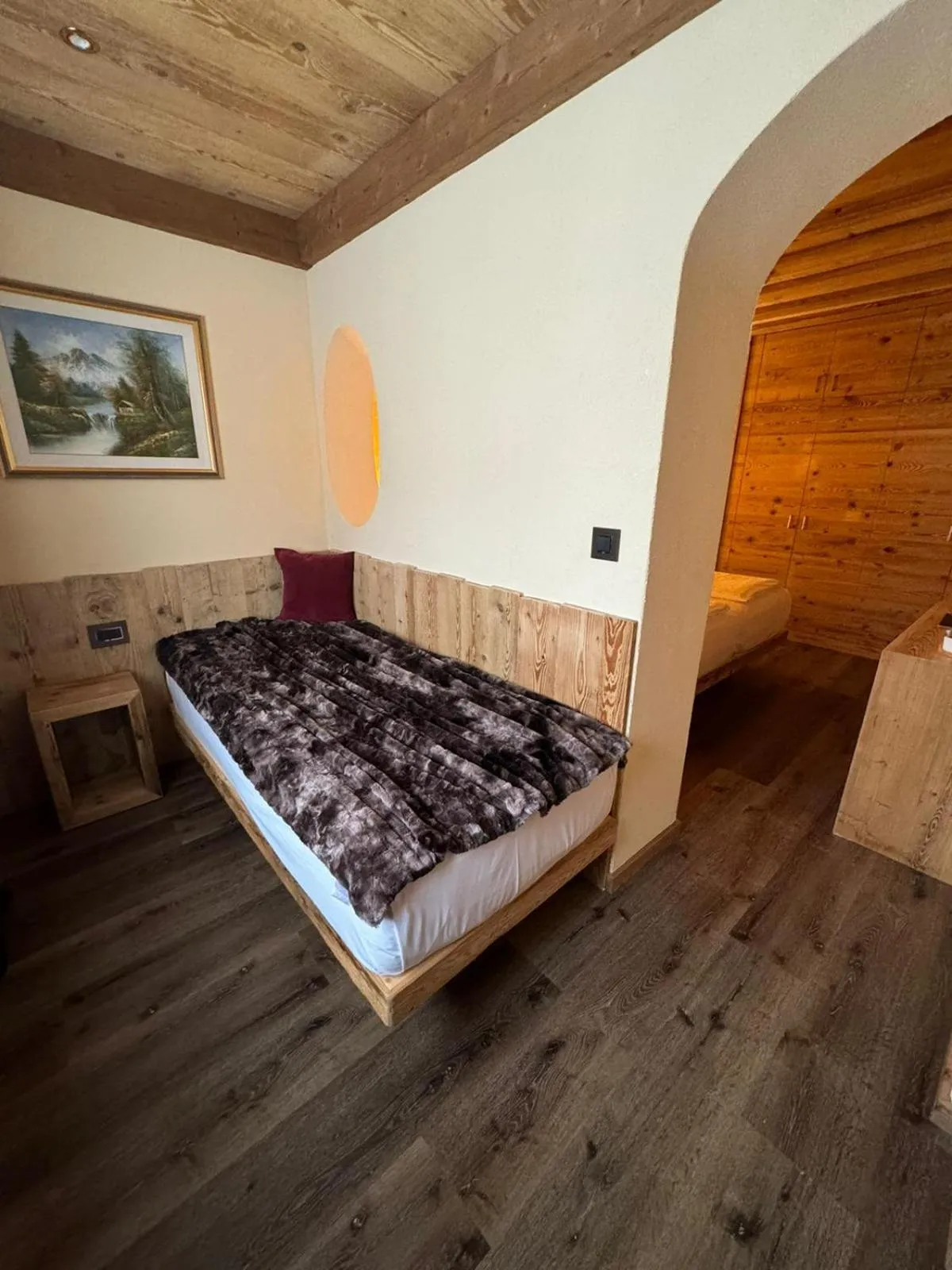 Bed in Hotel Ciasa Lorenzi