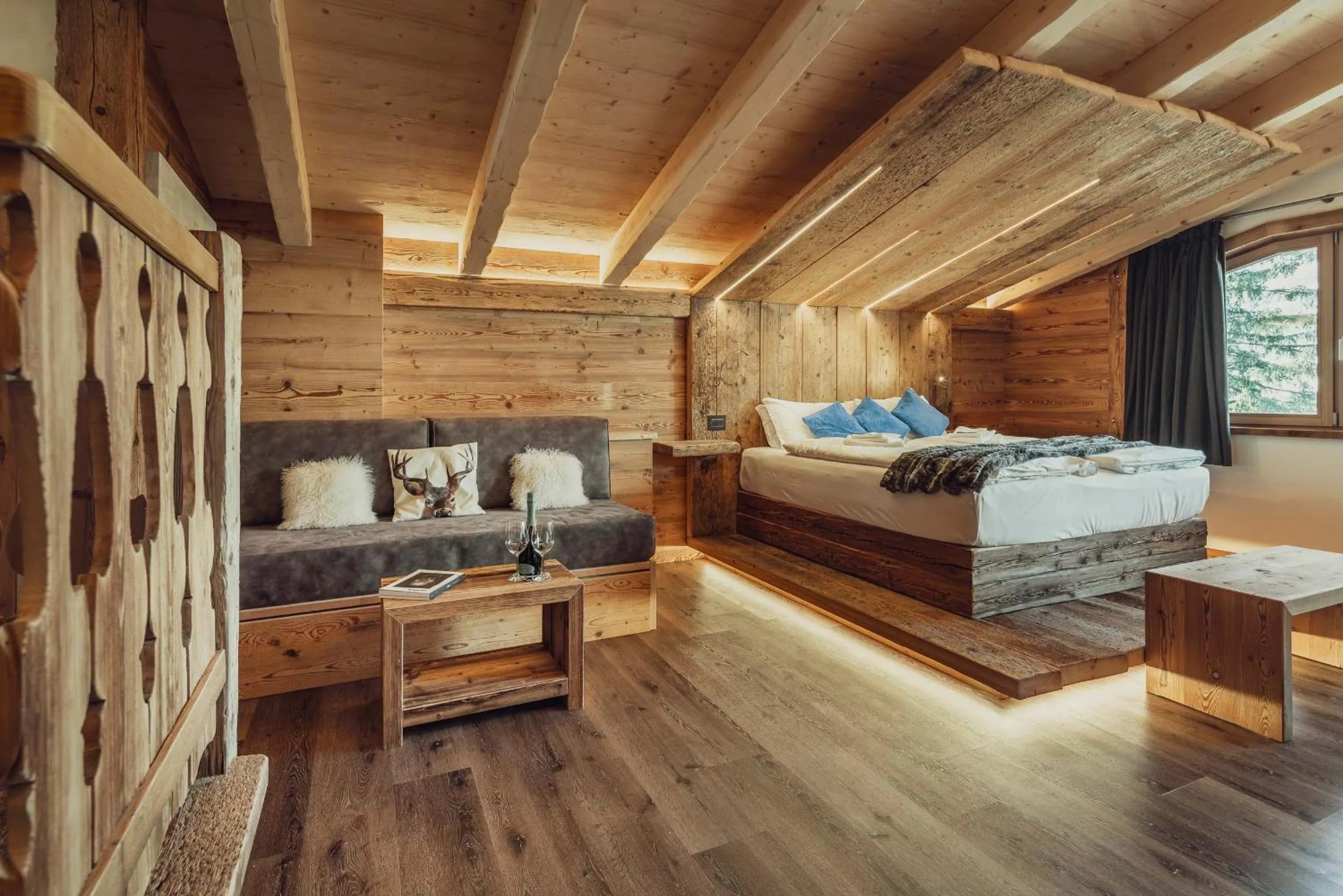 Bed in Hotel Ciasa Lorenzi