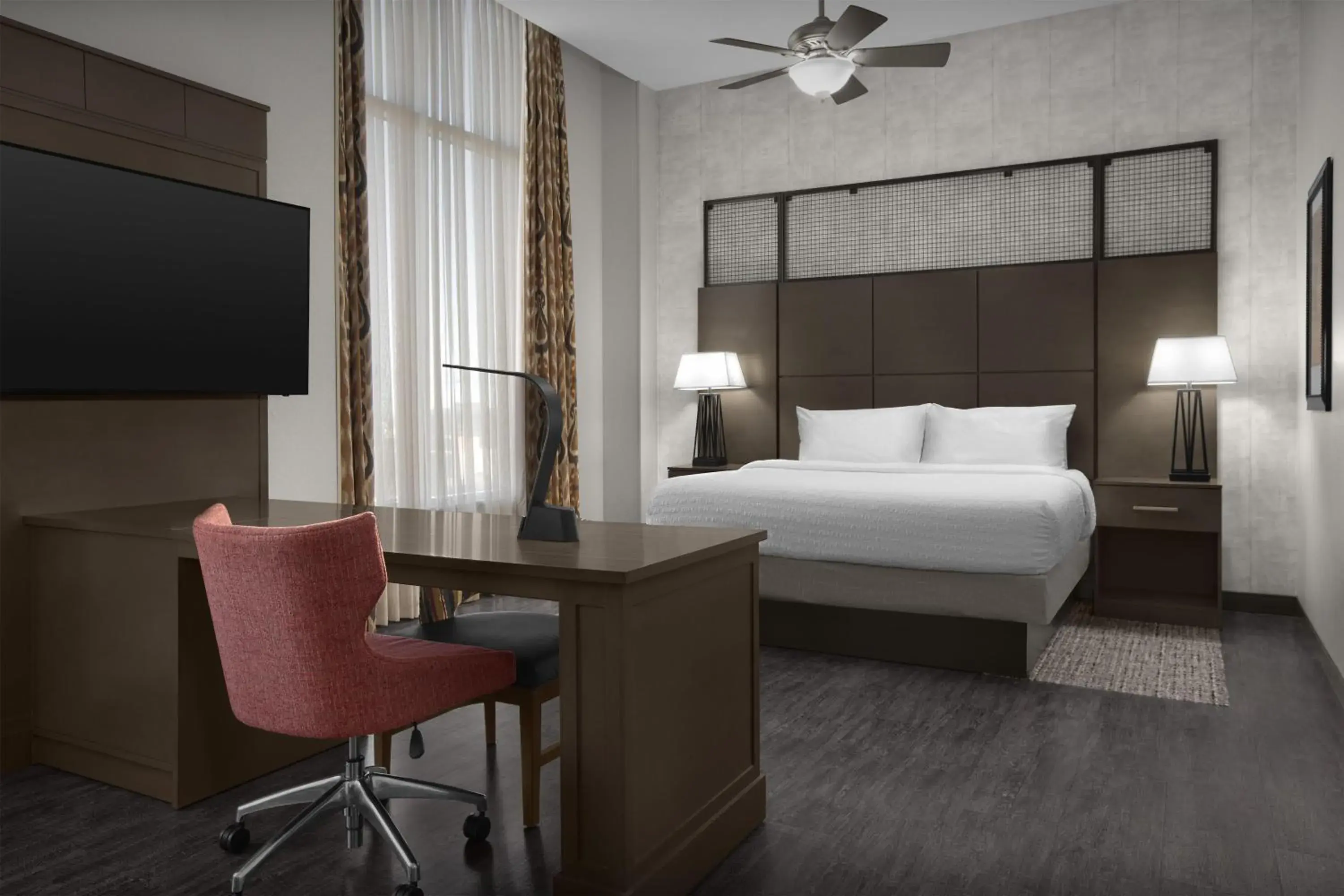 King Studio with Balcony - Hearing Accessible/Non-Smoking in Hampton Inn and Suites Austin University Capitol King Studio with Balcony - Hearing Accessible/Non-Smoking in Hampton Inn and Suites Austin University Capitol