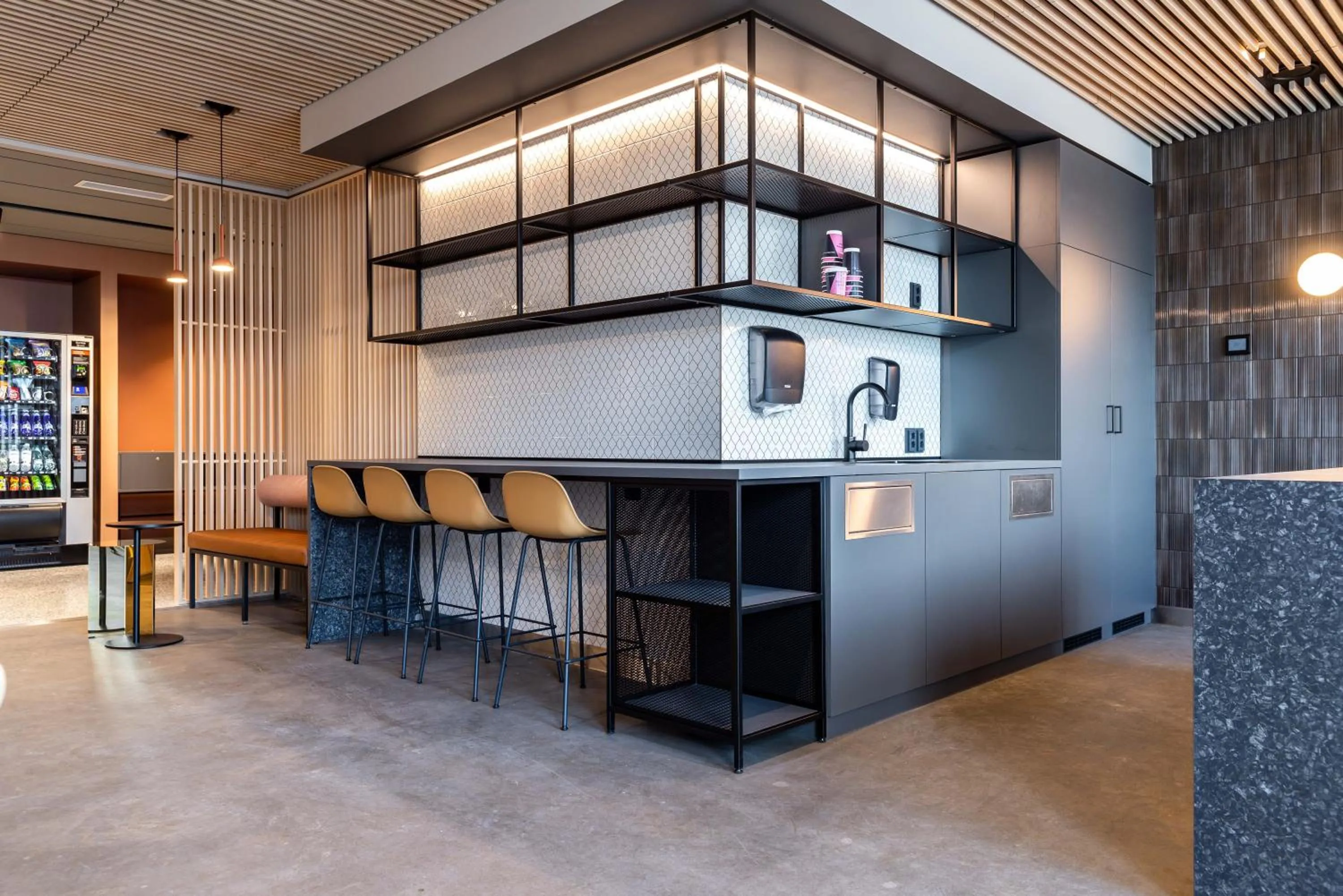 Communal kitchen in Citybox Tallinn City Center