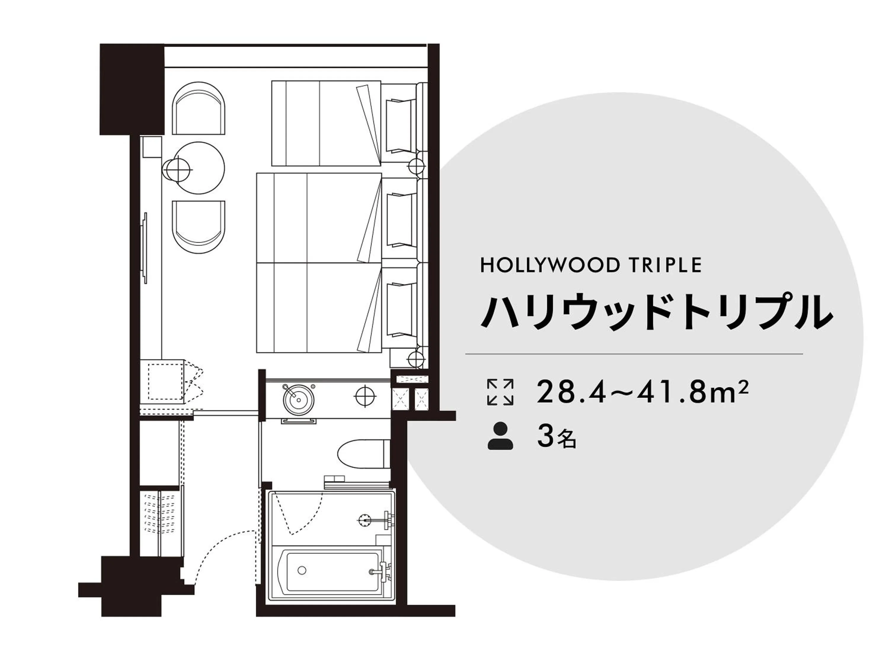 Photo of the whole room in Solaria Nishitetsu Hotel Fukuoka