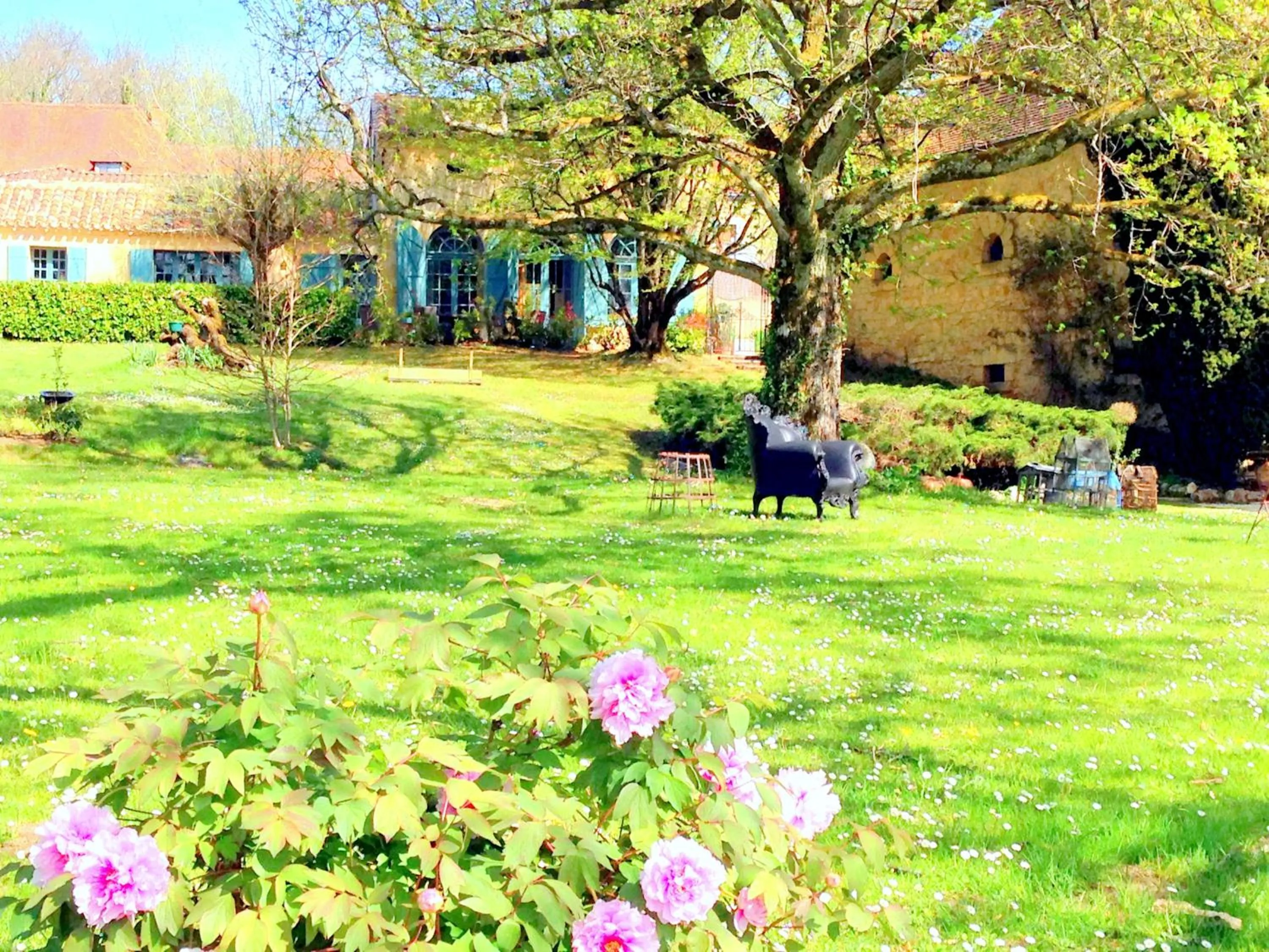 Garden view in La Rebière d'Or, B&B et Gîte
