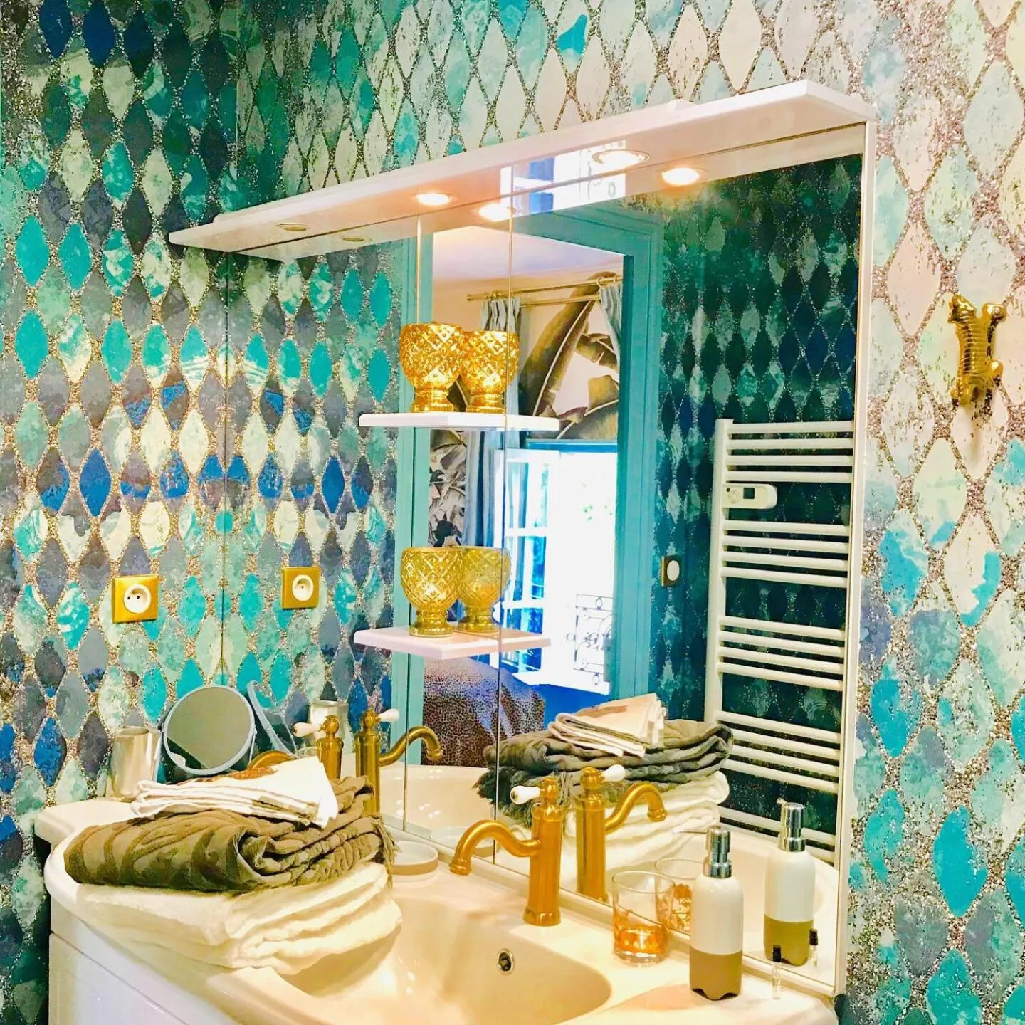 Bathroom in La Rebière d'Or, B&B et Gîte