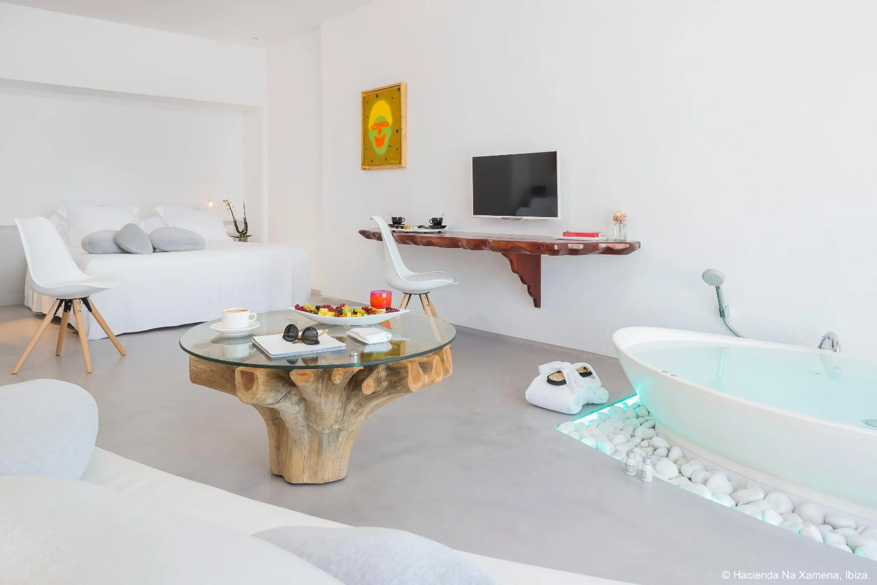 Bed in Hacienda Na Xamena, Ibiza