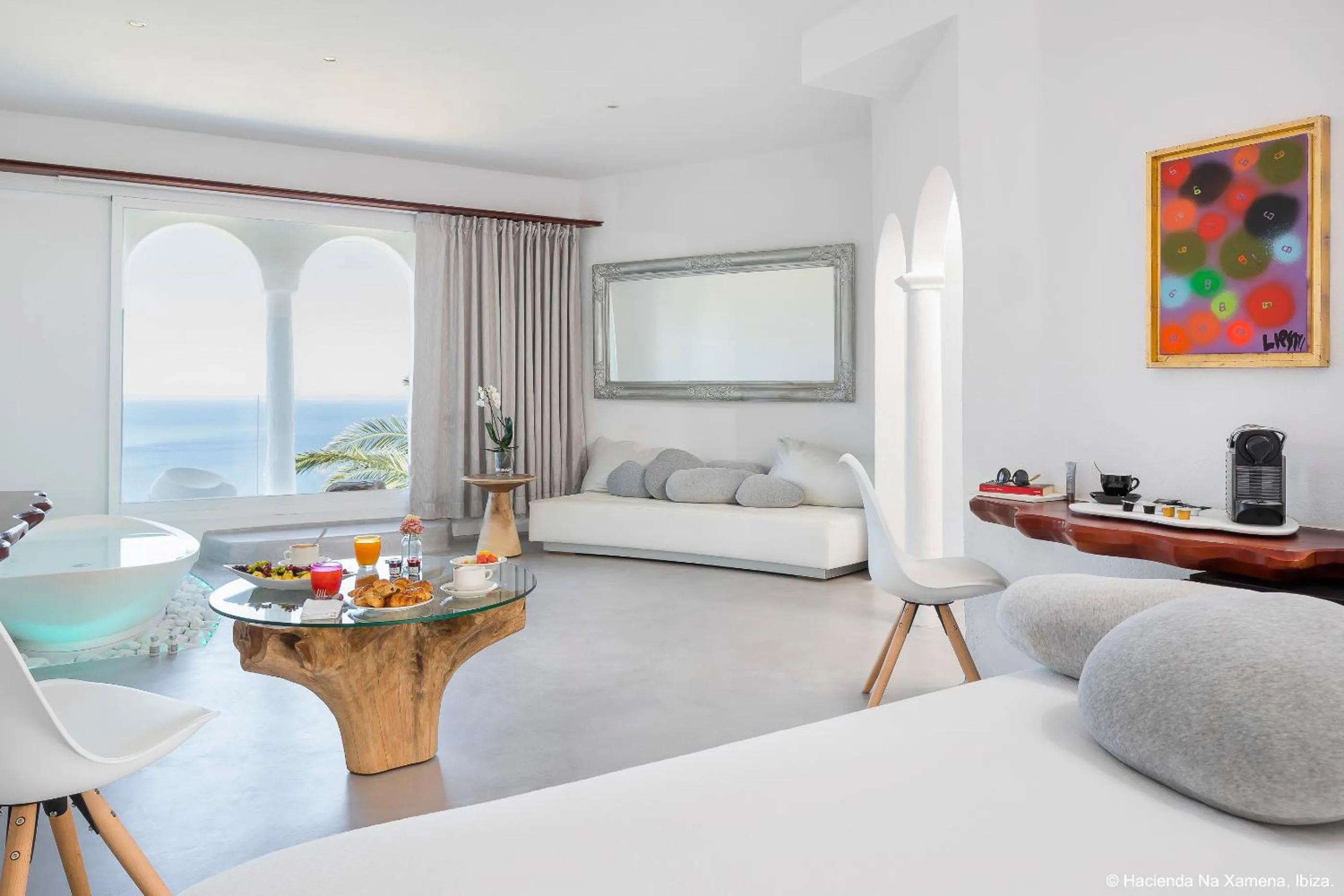 Bed in Hacienda Na Xamena, Ibiza