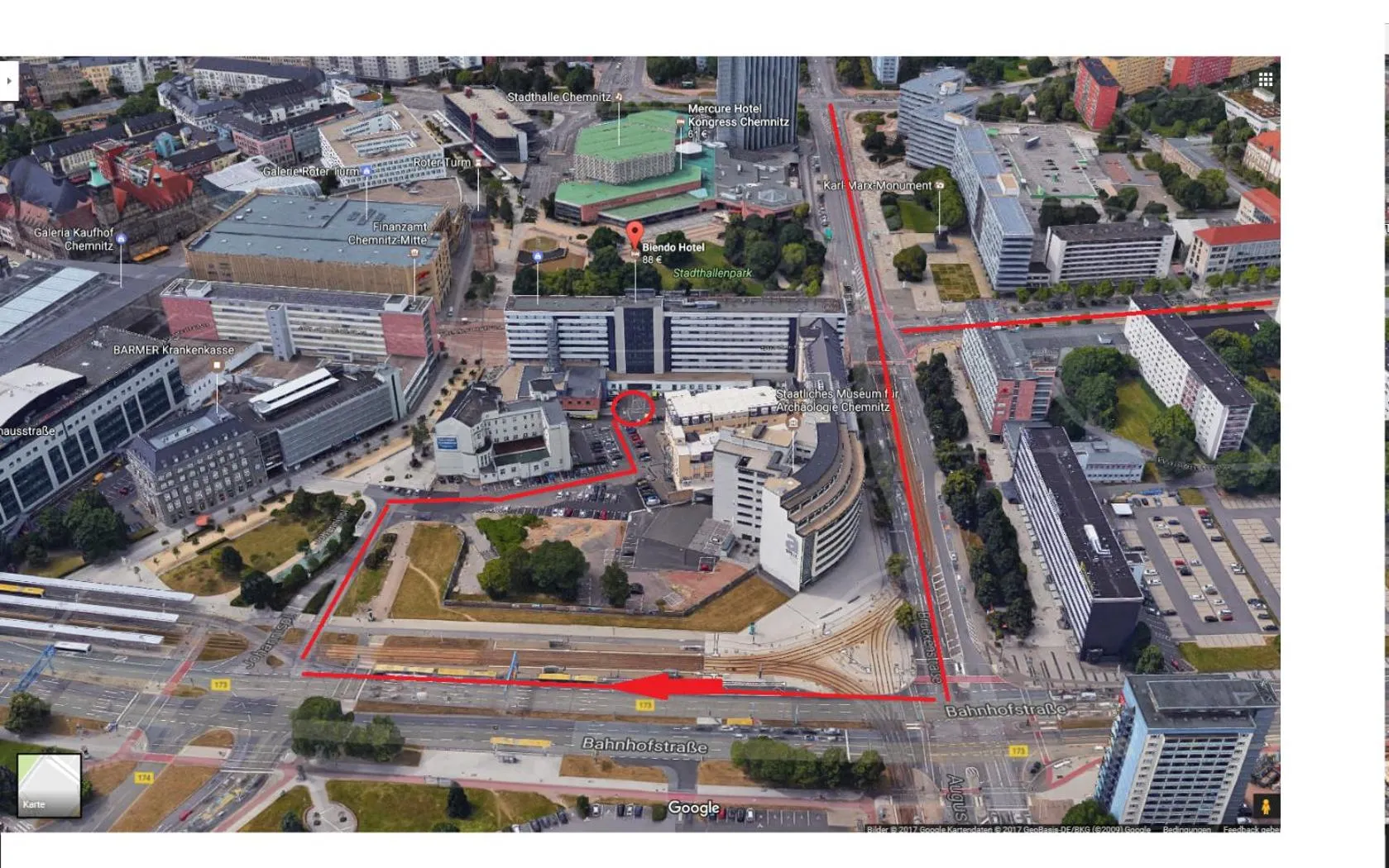 Bird's eye view in Biendo Hotel