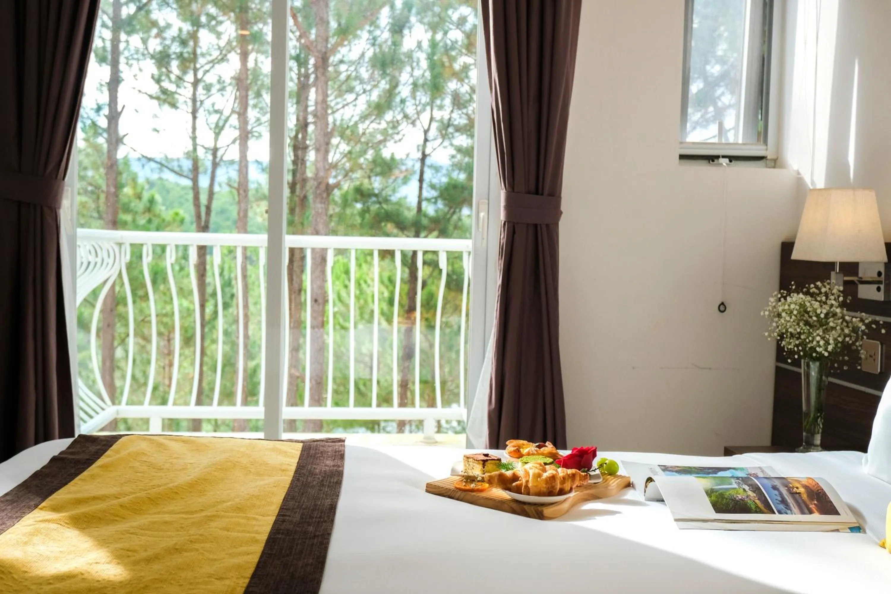 View (from property/room), Bed in CEREJA Hotel & Resort Dalat