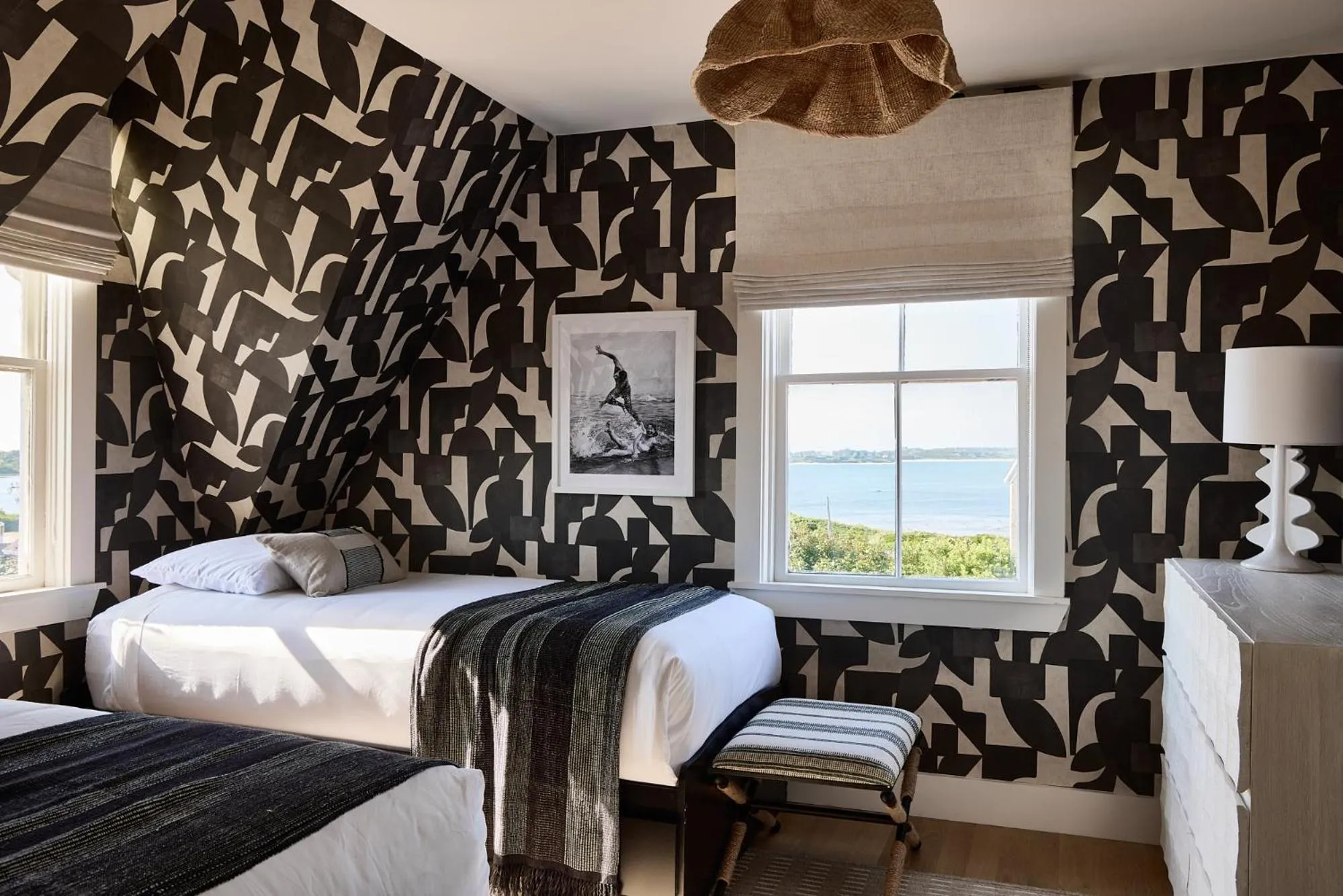 Bed in Block Island Beach House