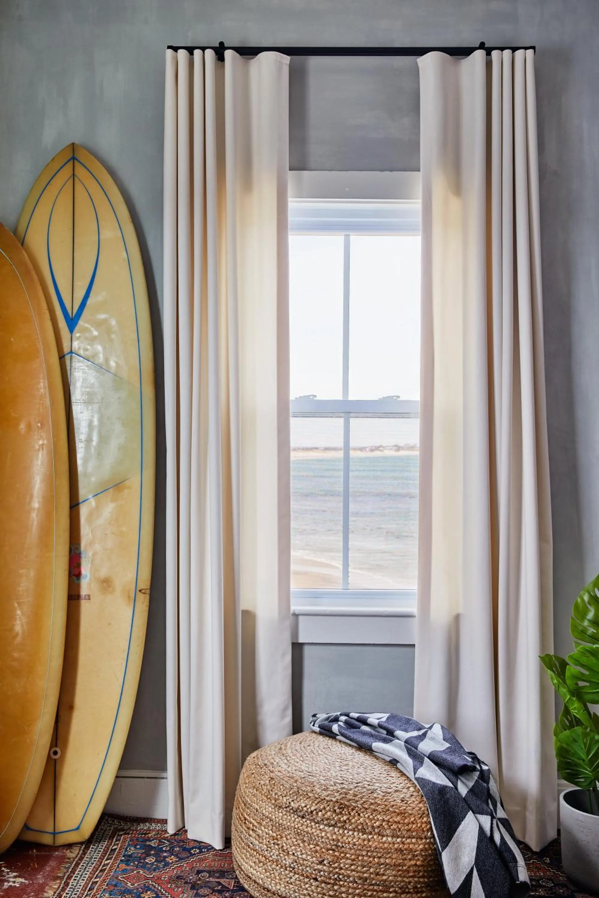 Decorative detail, Bed in Block Island Beach House