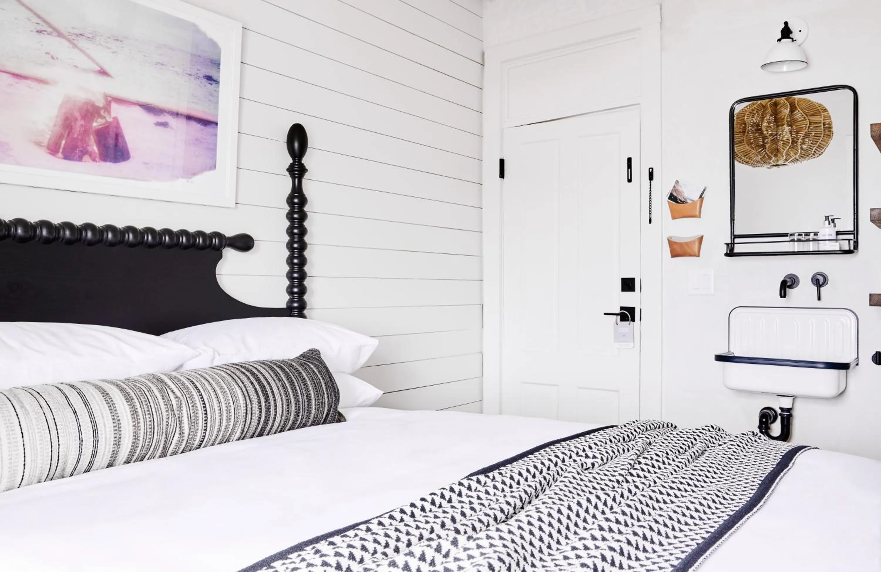 Bed in Block Island Beach House