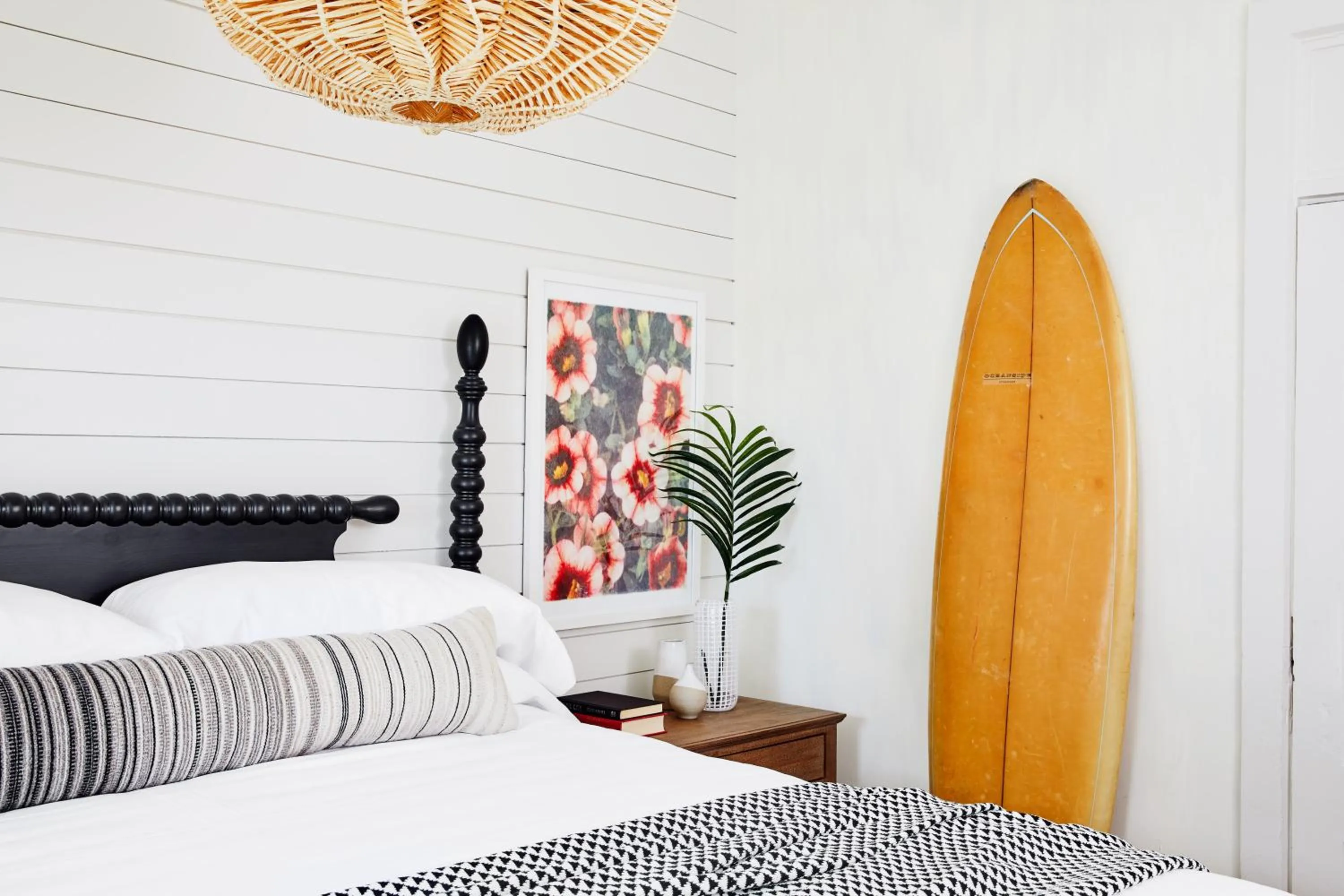 Decorative detail, Bed in Block Island Beach House