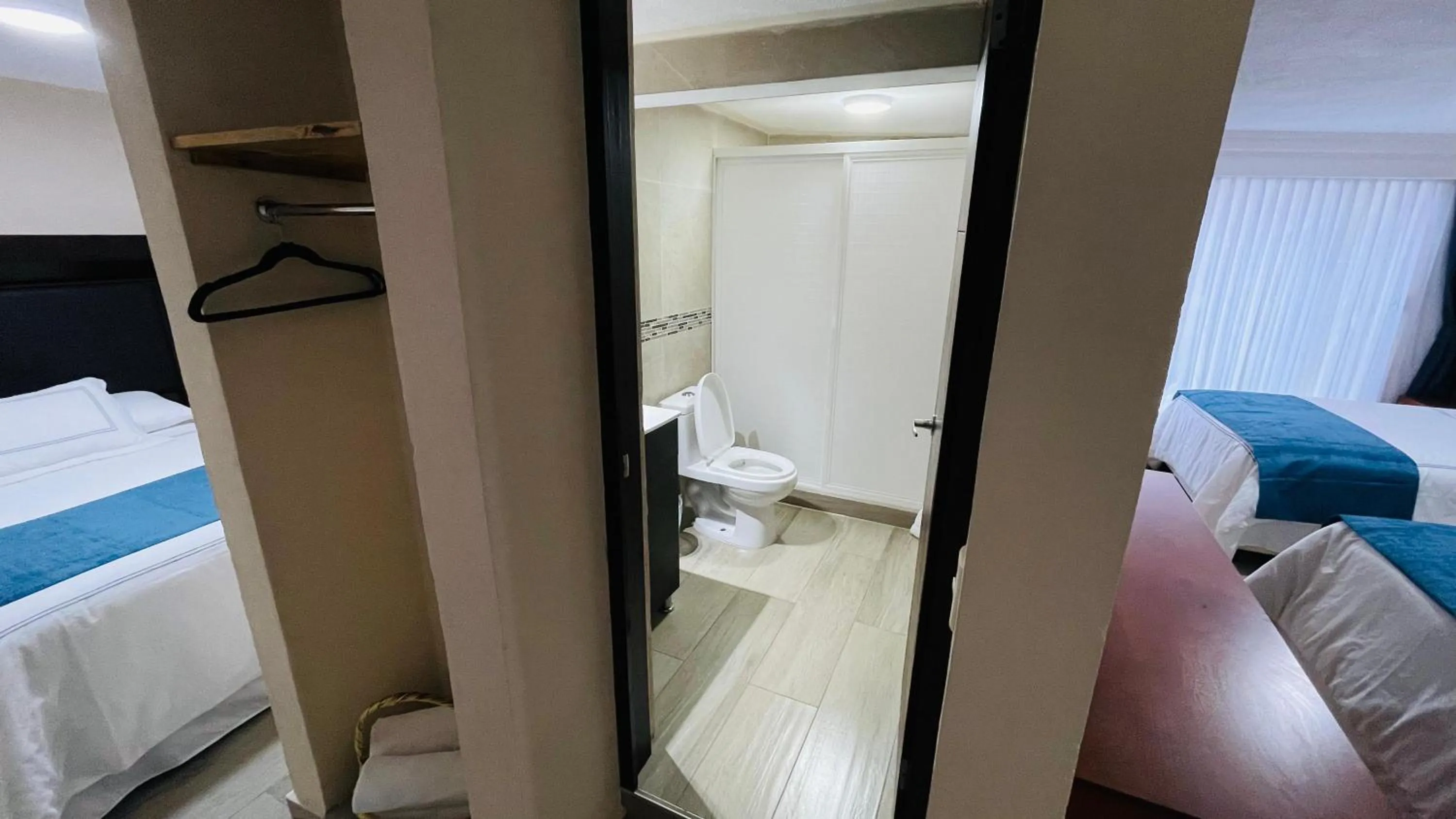 Bathroom, Bed in Hotel Tierras Blancas