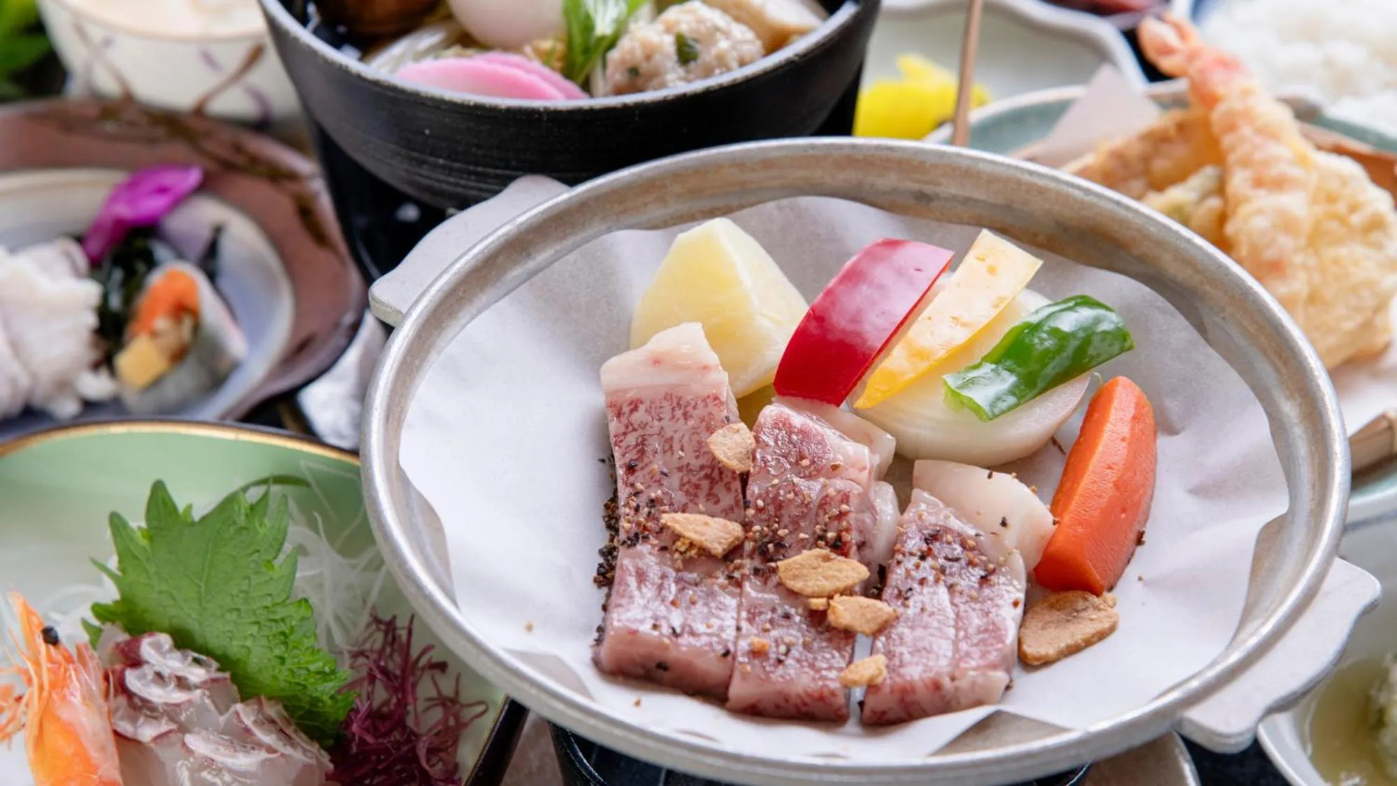 Dinner in Unzen Iwaki Ryokan