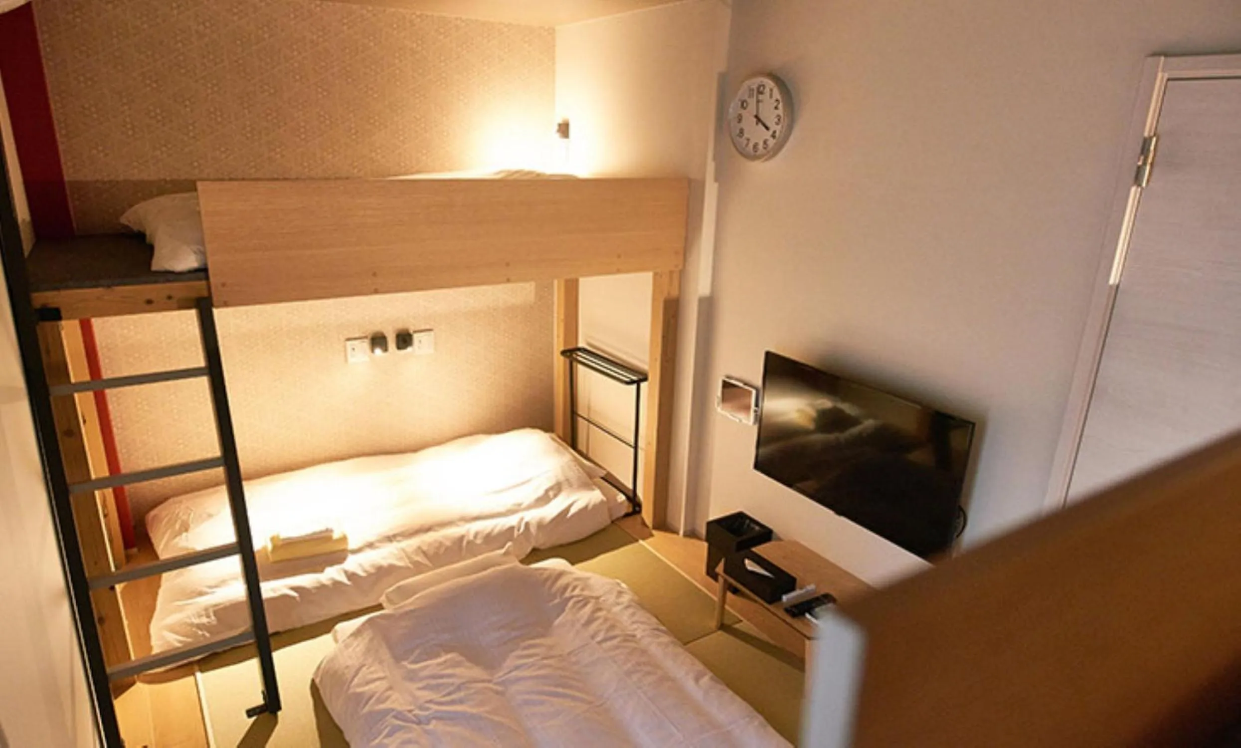 Photo of the whole room, Bed in Shinsaibashi House