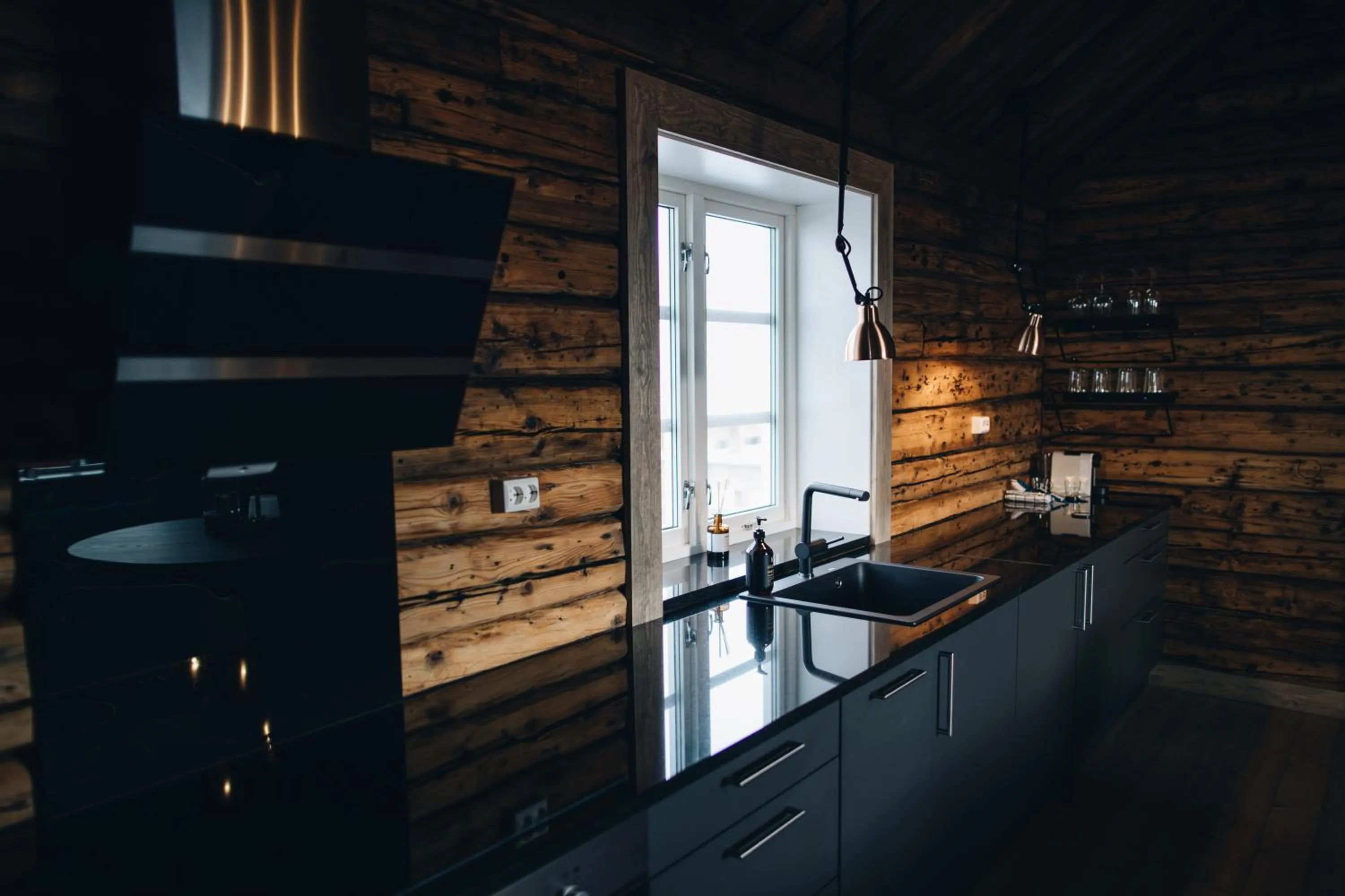 Kitchen or kitchenette in Solsiden Brygge Rorbuer