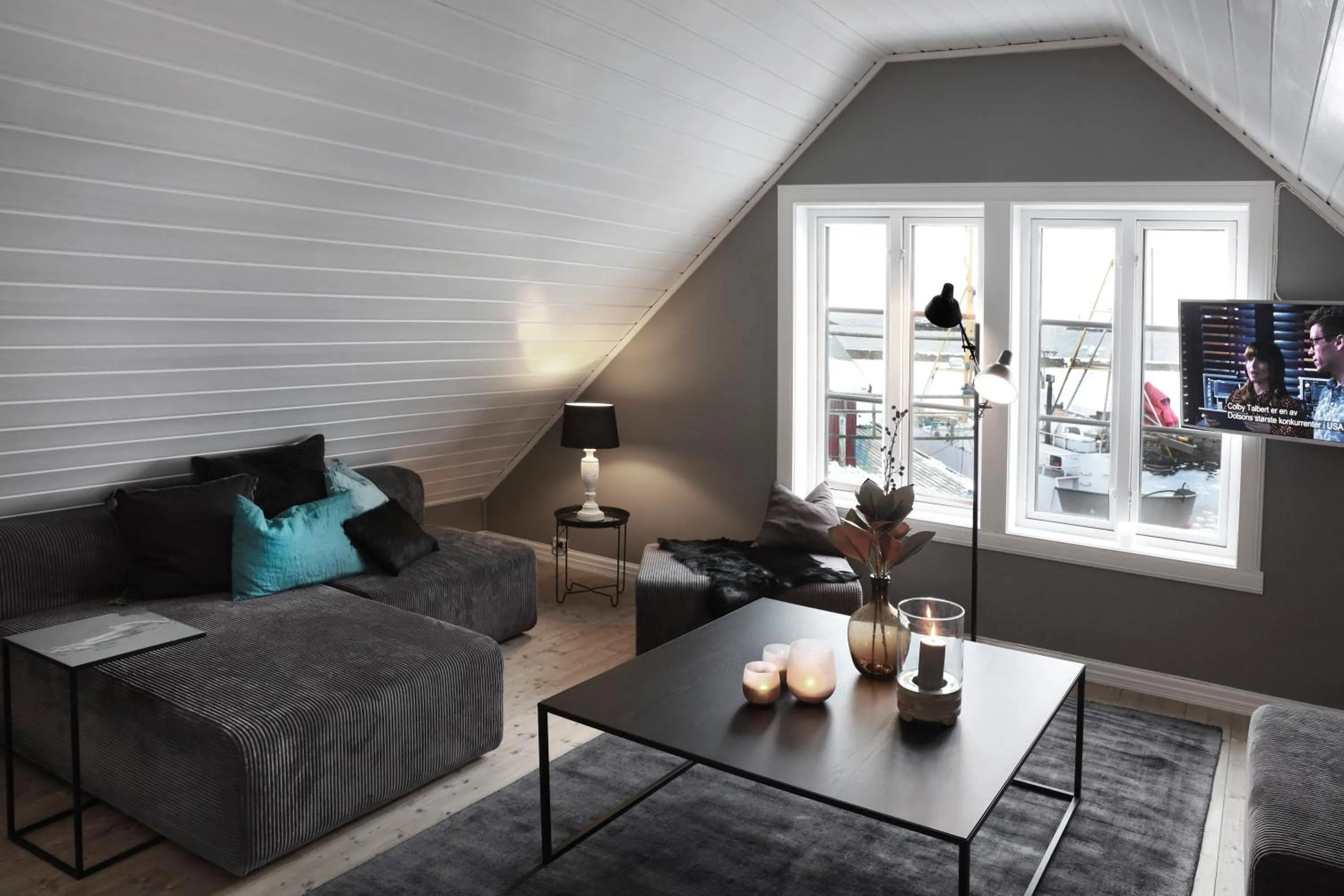 Living room in Solsiden Brygge Rorbuer