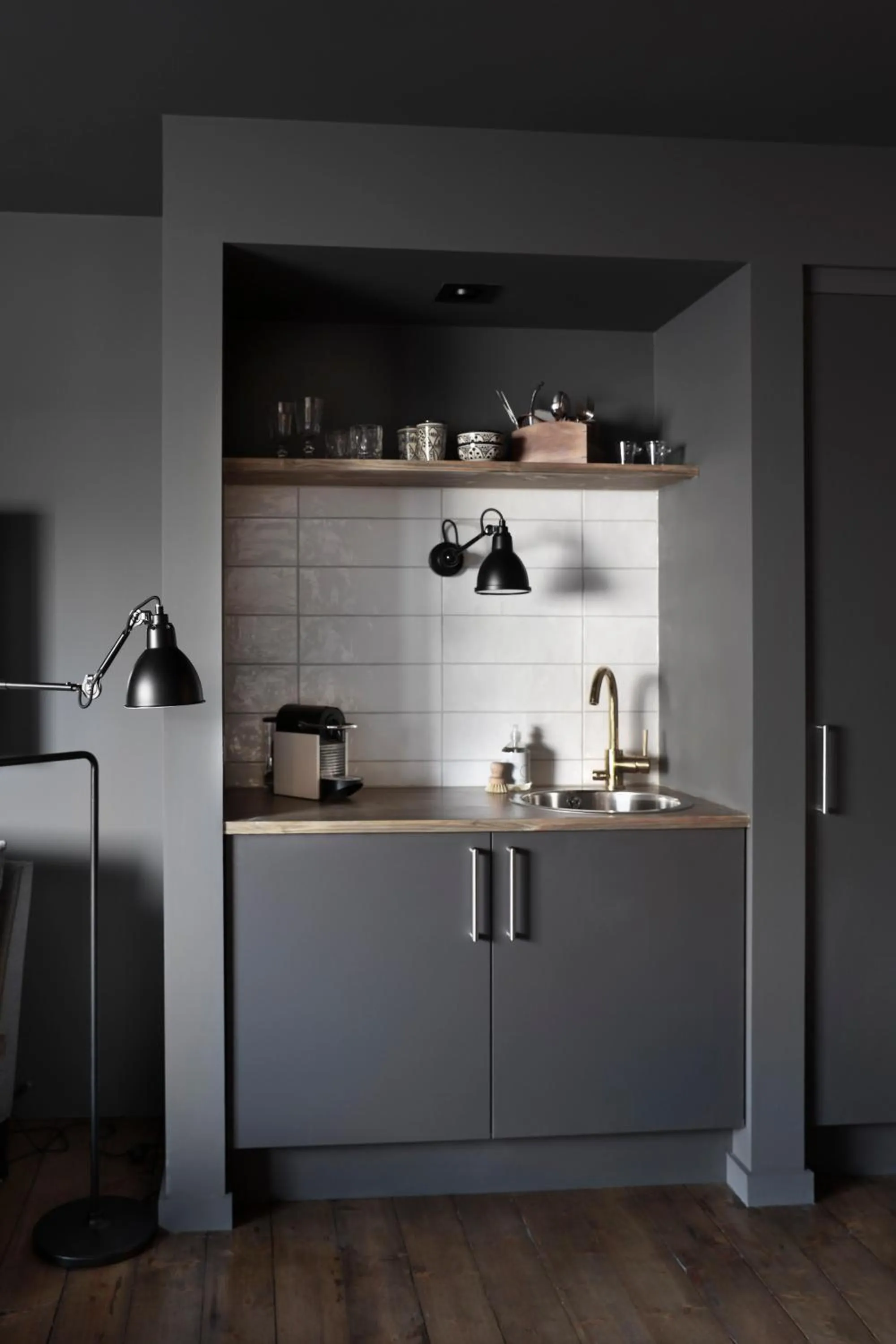 Kitchen or kitchenette in Solsiden Brygge Rorbuer