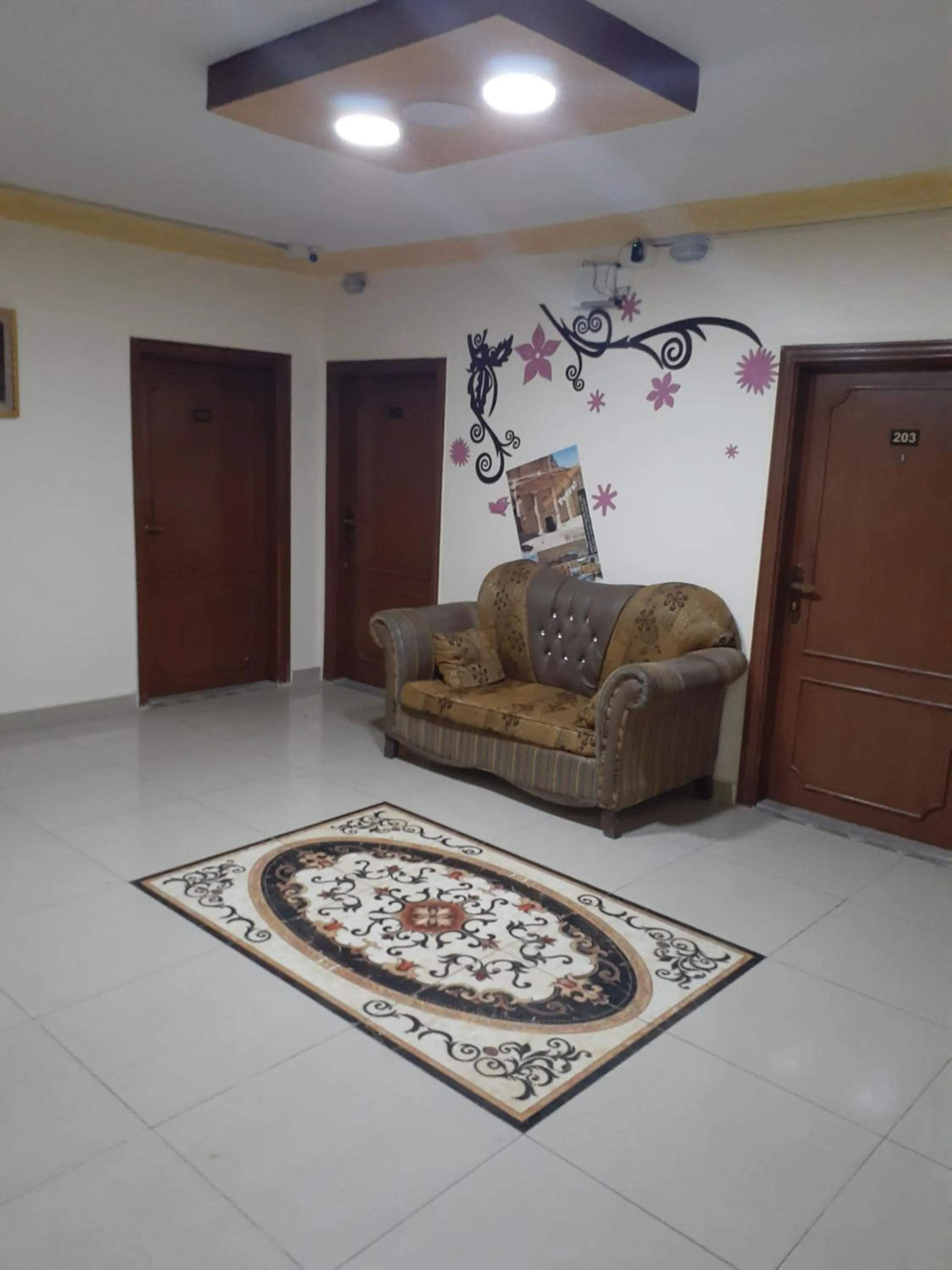 Seating area in Petra Visitors Hotel