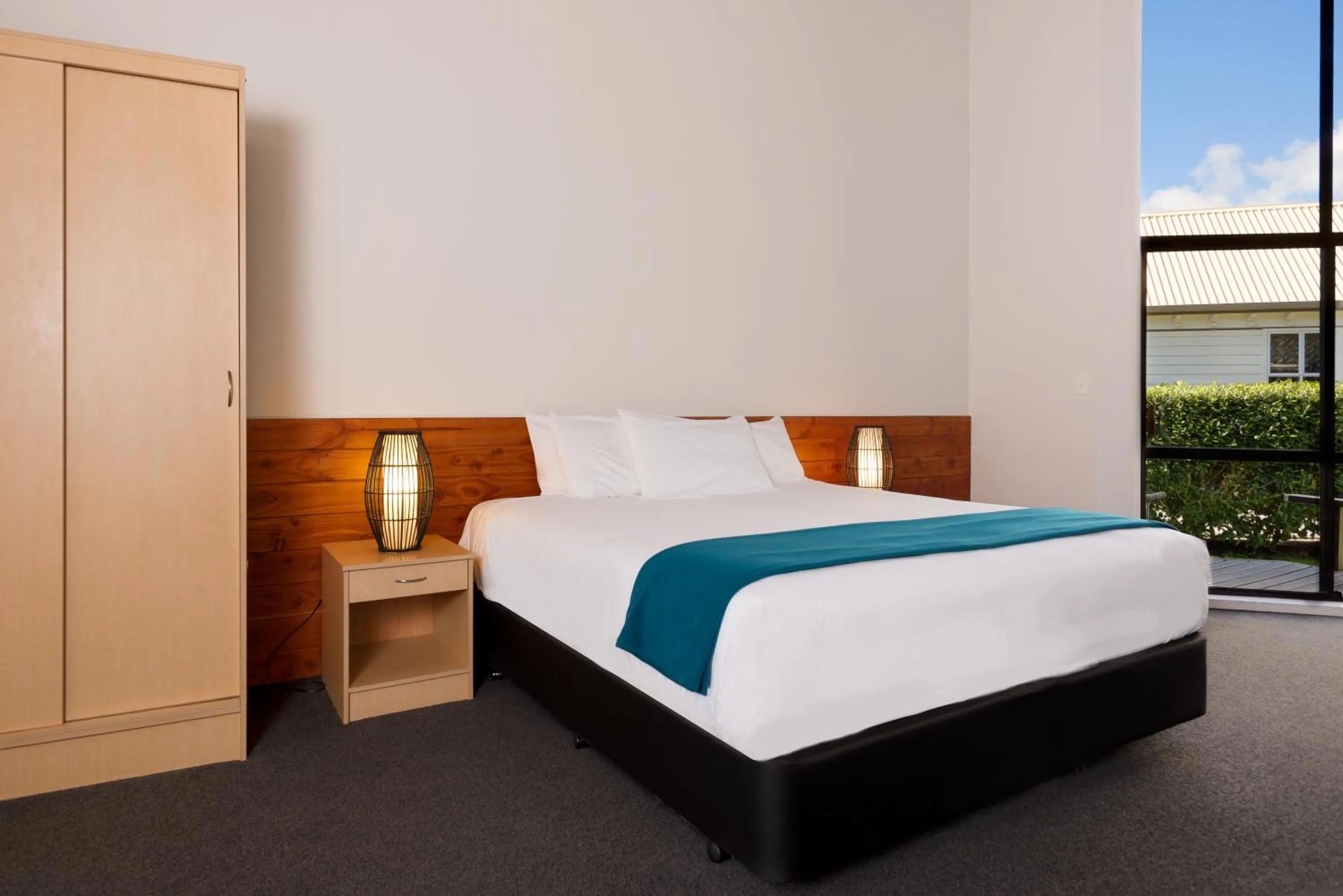 Bed in The Sands Hotel Hokianga