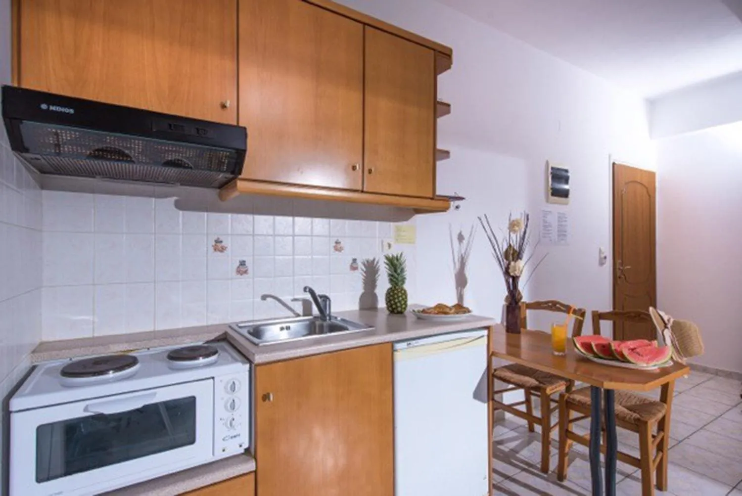 Kitchen or kitchenette in Irida Aparthotel Malia by Estia
